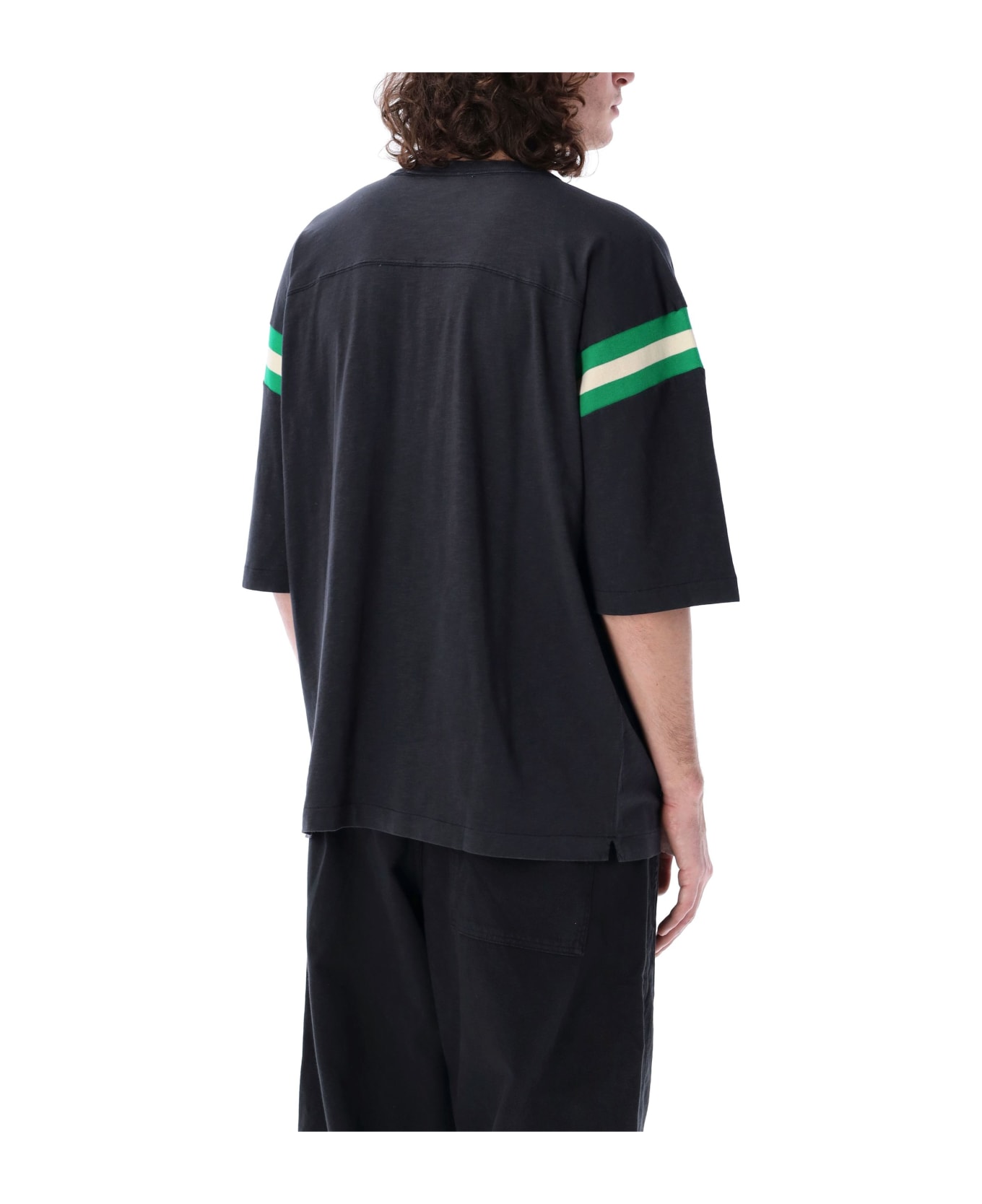 YMC Skate T-shirt - BLACK/GREEN/ECRU