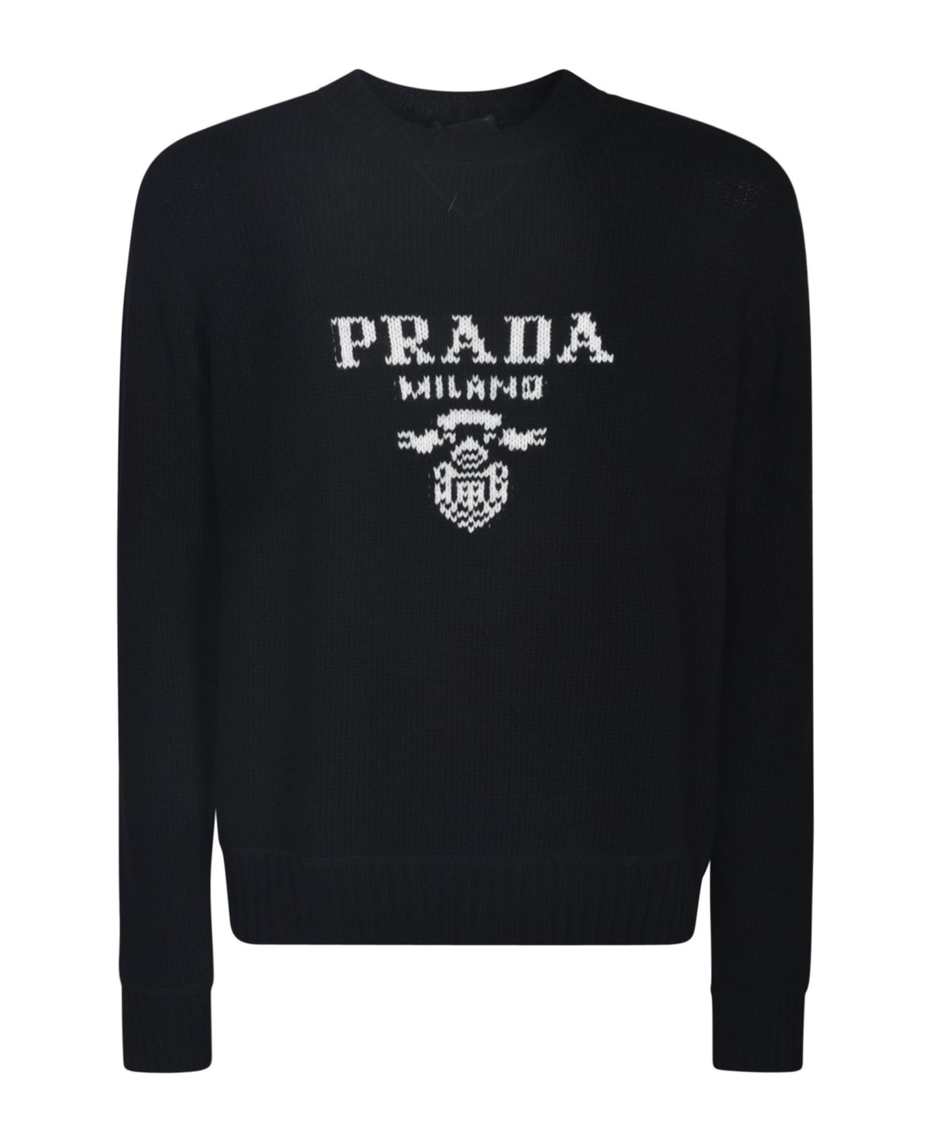 Prada Logo Sweater - Black フリース
