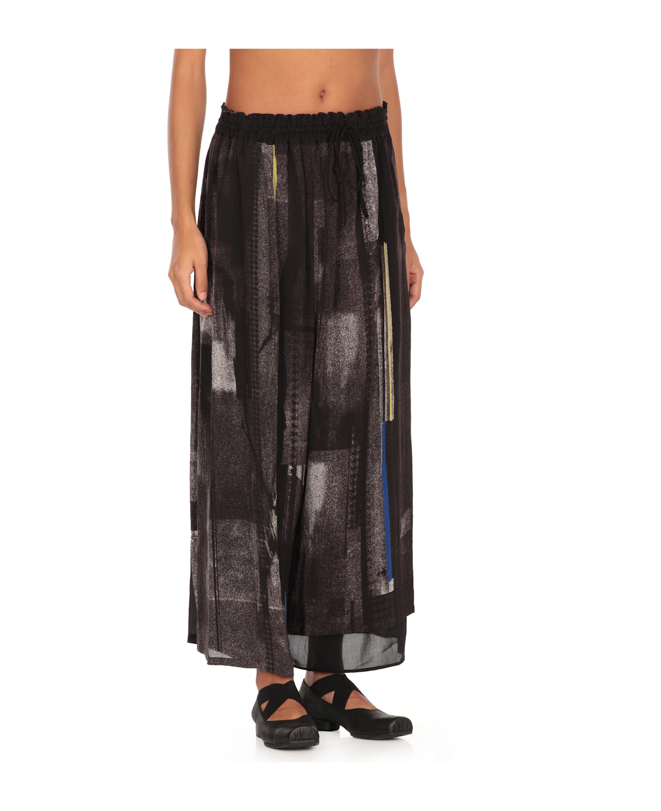Y
s Pants With Geometric Pattern - Grey