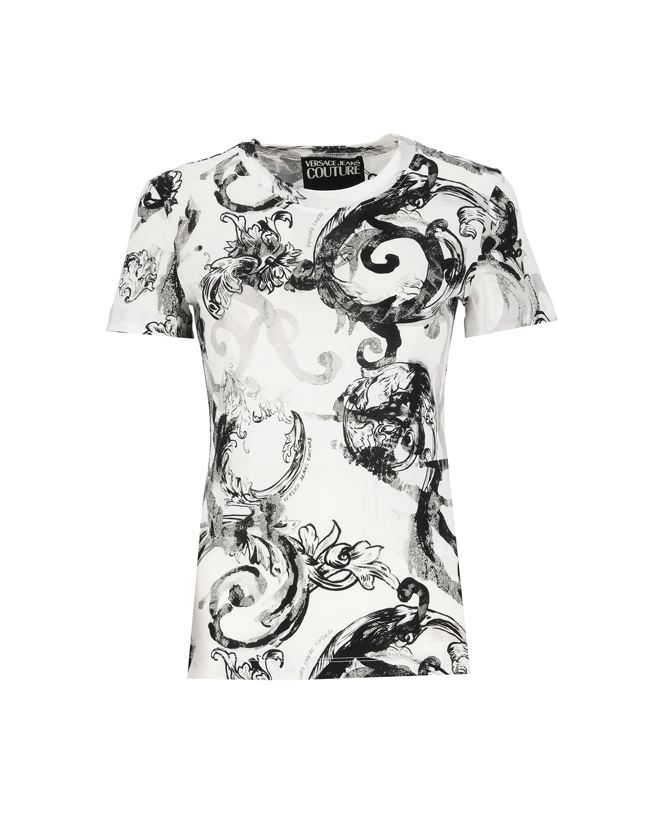 Versace Jeans Couture Barocco Print Crewneck T-shirt - White