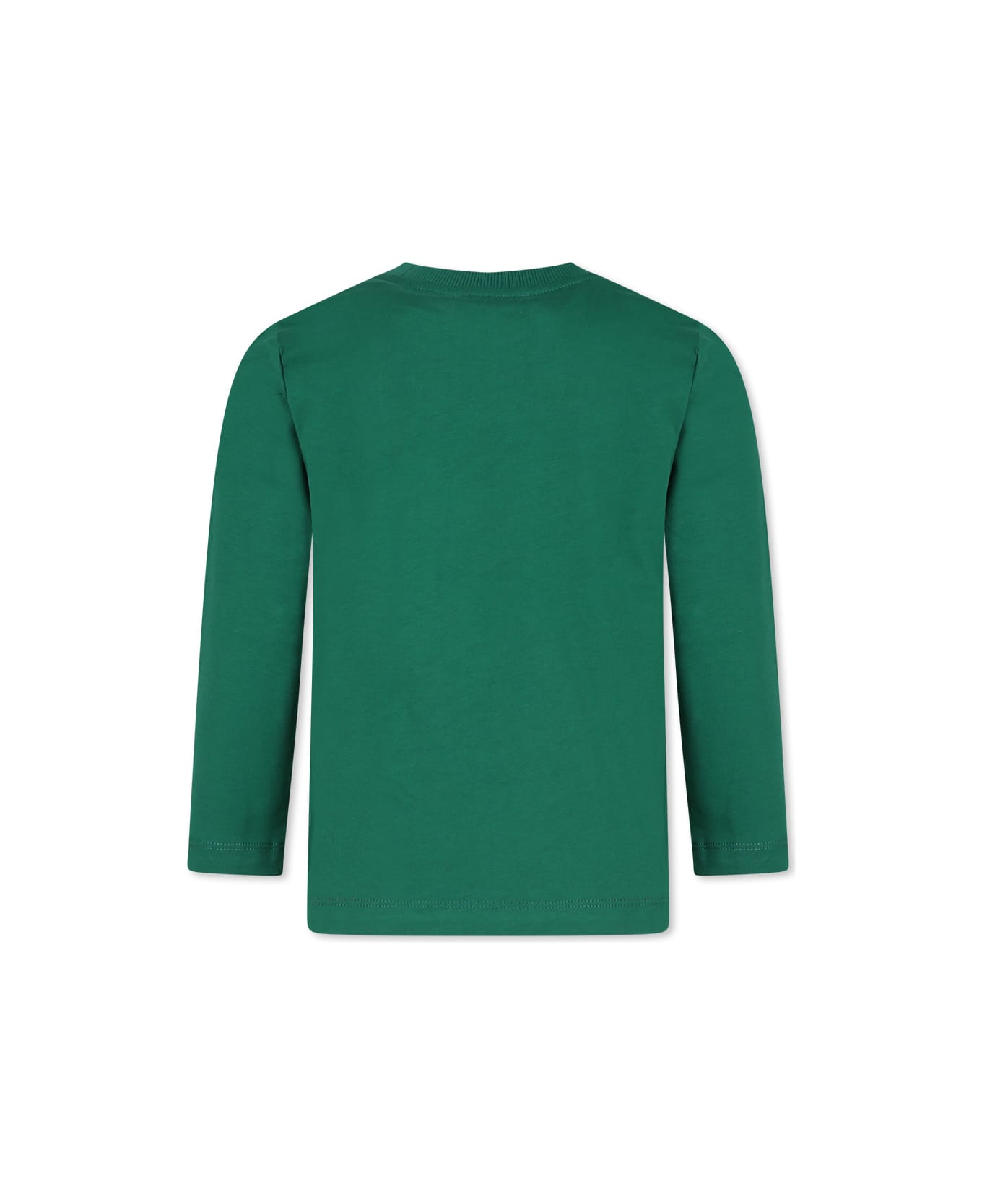 Moschino Green T-shirt For Kids With Three Teddy Bears - Green