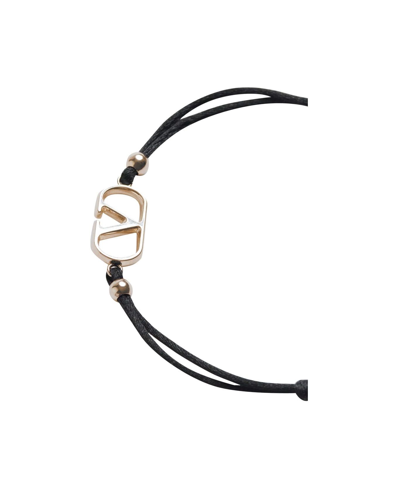 Valentino Garavani Vlogo Signature Cotton Bracelet - Black