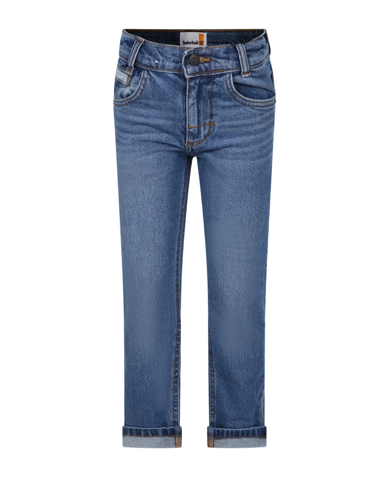 Timberland Denim Jeans For Boy With Logo - Denim ボトムス