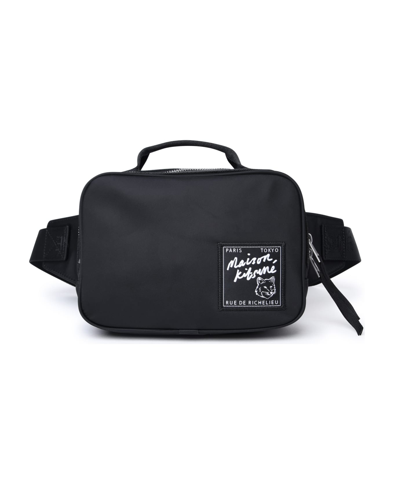 Maison Kitsuné Black Polyamide Belt Bag - Black