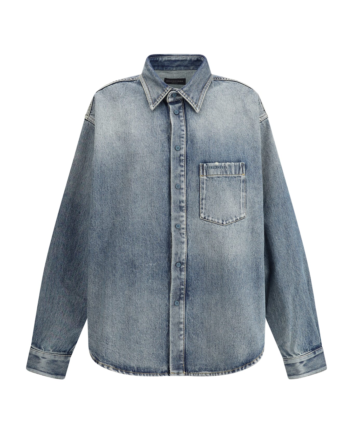 Balenciaga Oversized Shirt - BLUE