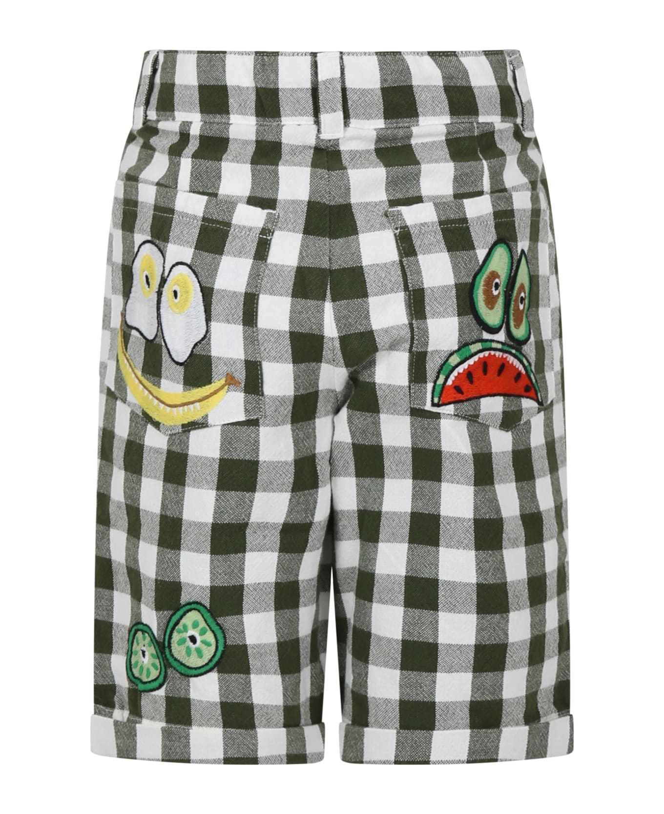Stella McCartney Kids Green Shorts For Boy With All-over Pattern - Green