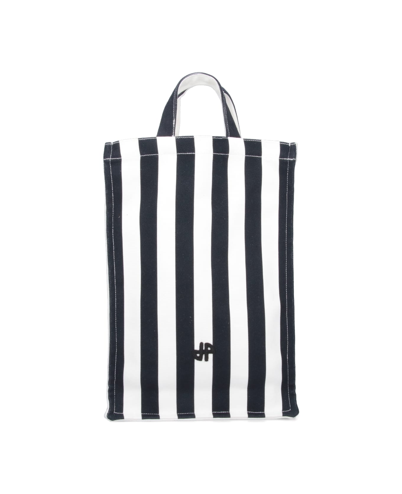 Patou Striped Tote Bag - Black  