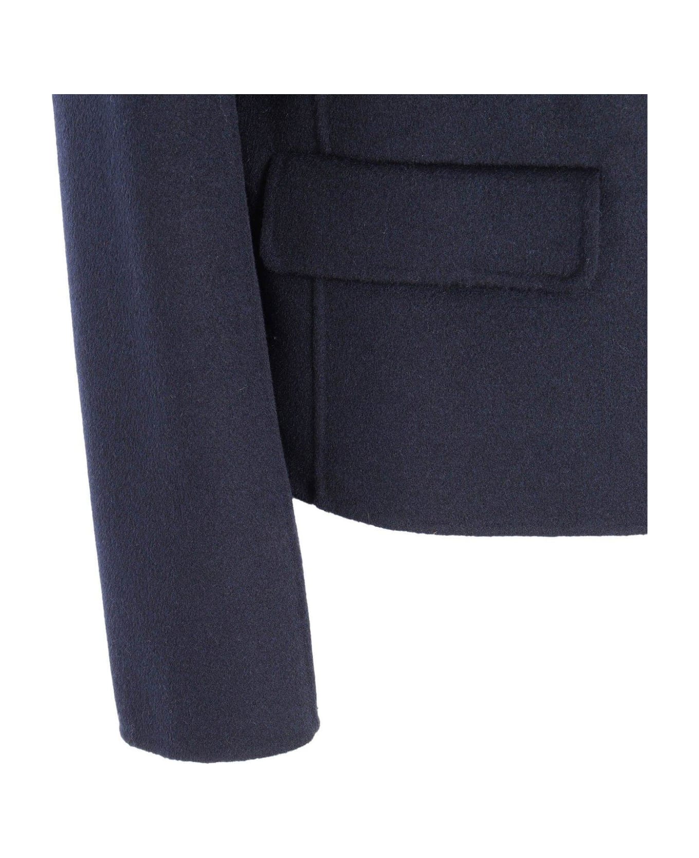 Max Mara Studio Buttoned Long-sleeved Jacket - BLUE ブレザー