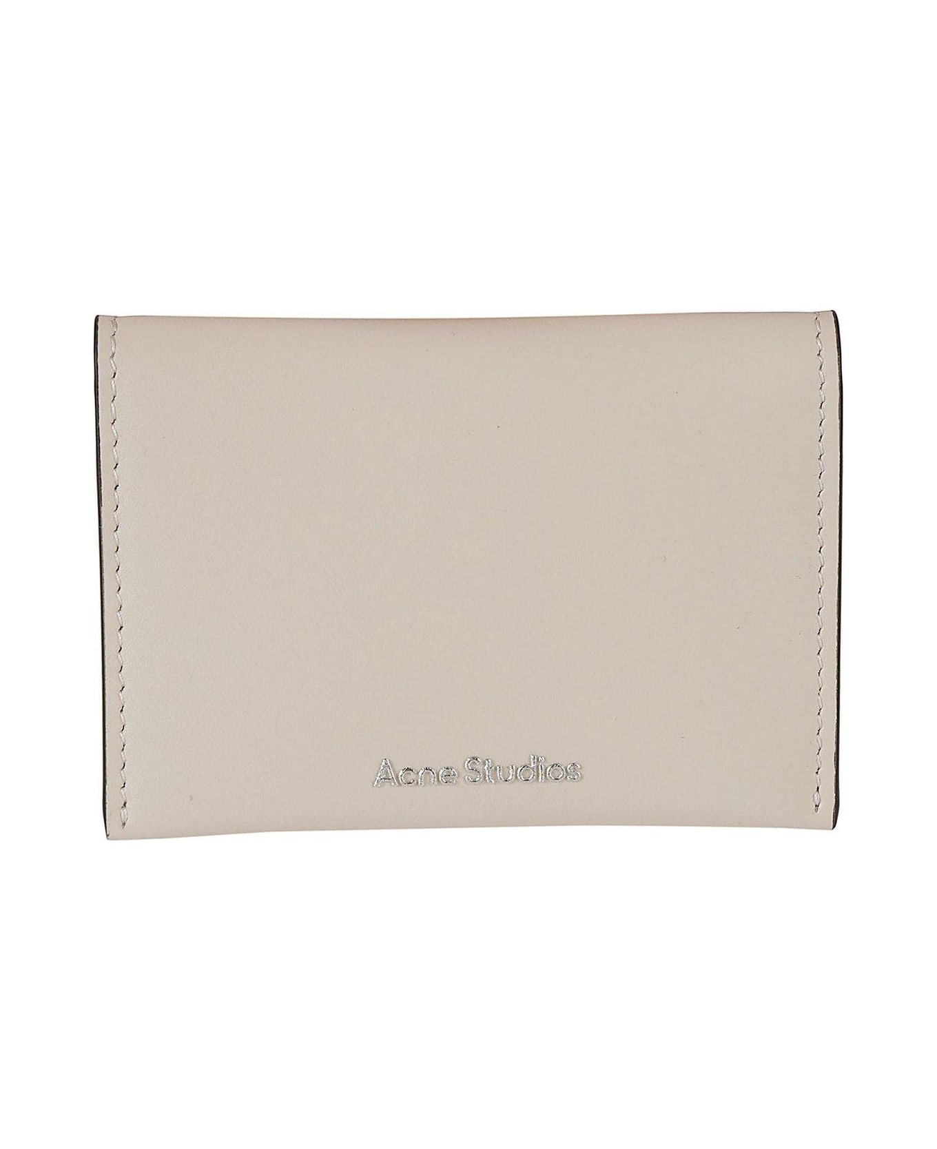 Acne Studios Logo Detailed Folded Cardholder - white/black 財布