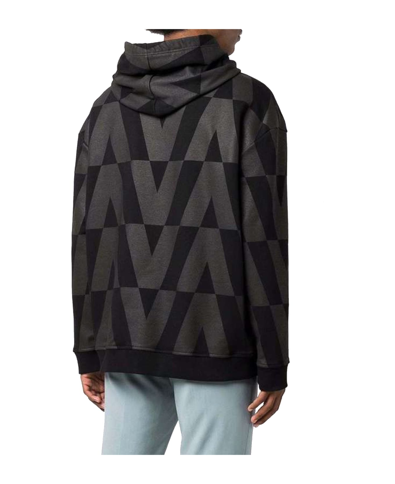Valentino Cotton Logo Sweatshirt - Black