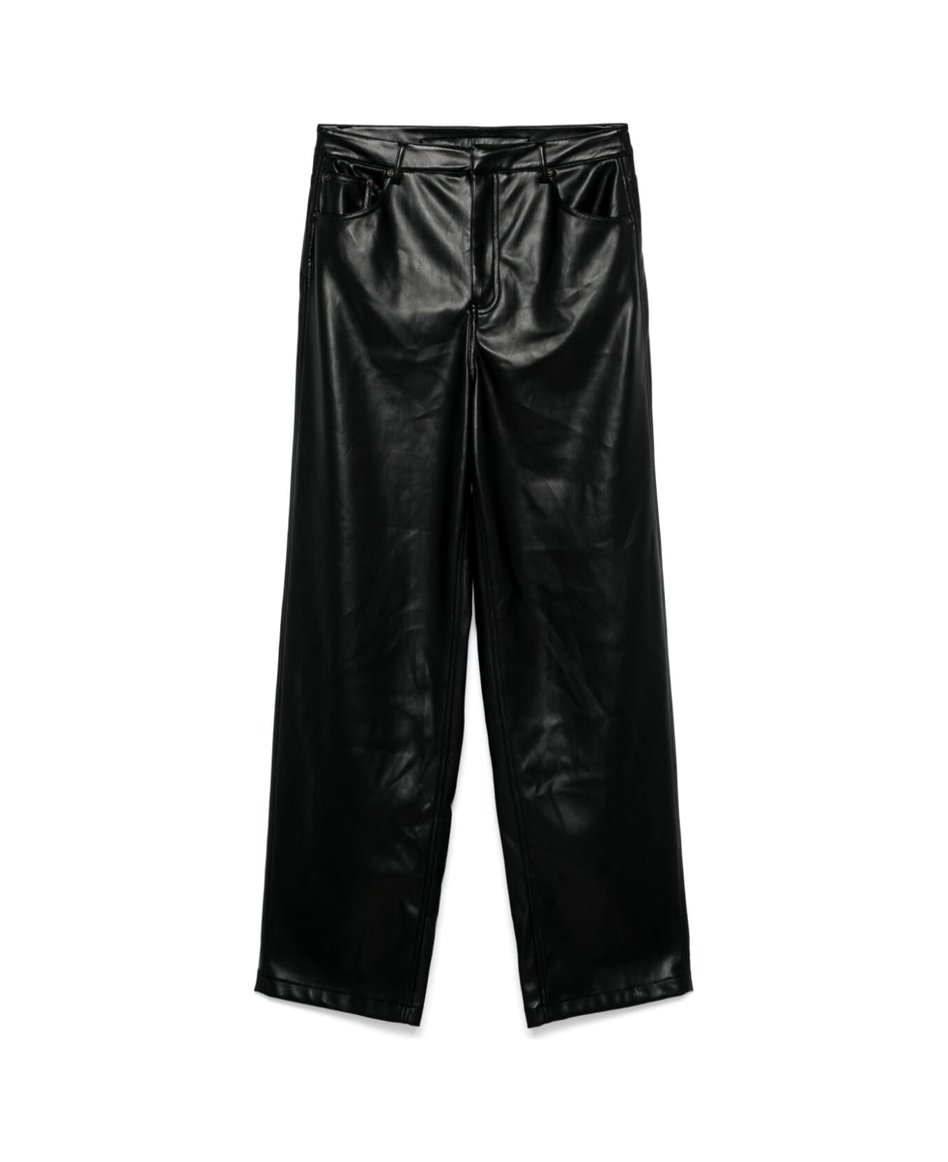 Rotate by Birger Christensen Wide Leg 5 Pocket Pants - Black