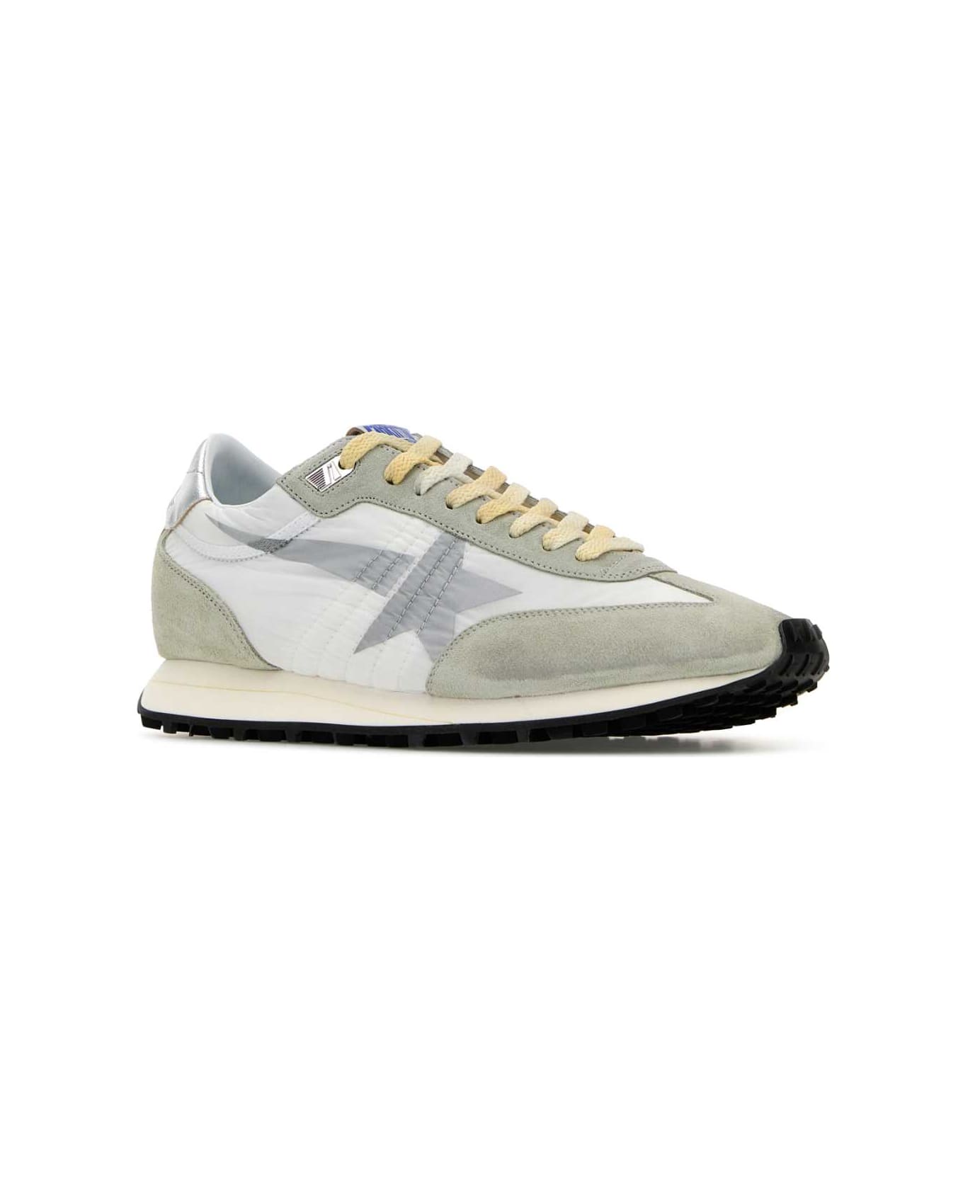 Golden Goose Multicolor Fabric And Suede Running Marathon Sneakers - WHITEGREYSILVER