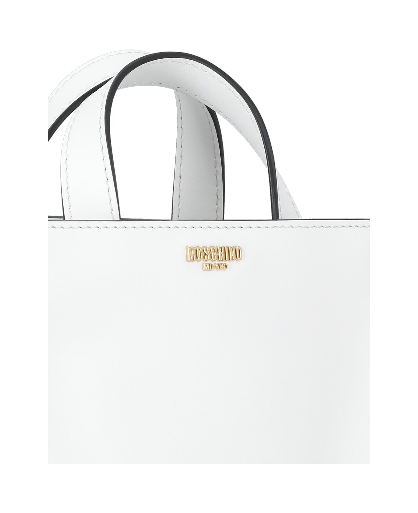 Moschino Leather Shoulder Bag - Bianco トートバッグ