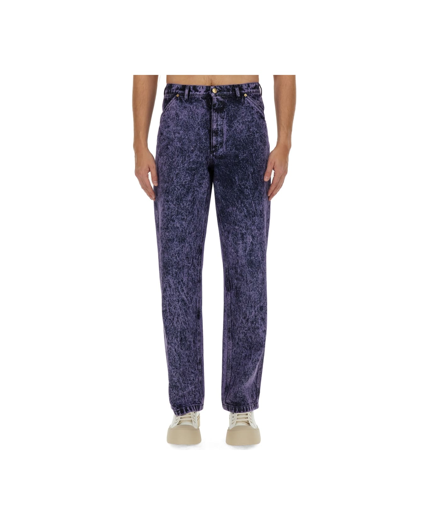 Marni Marbled Effect Jeans - BLUE