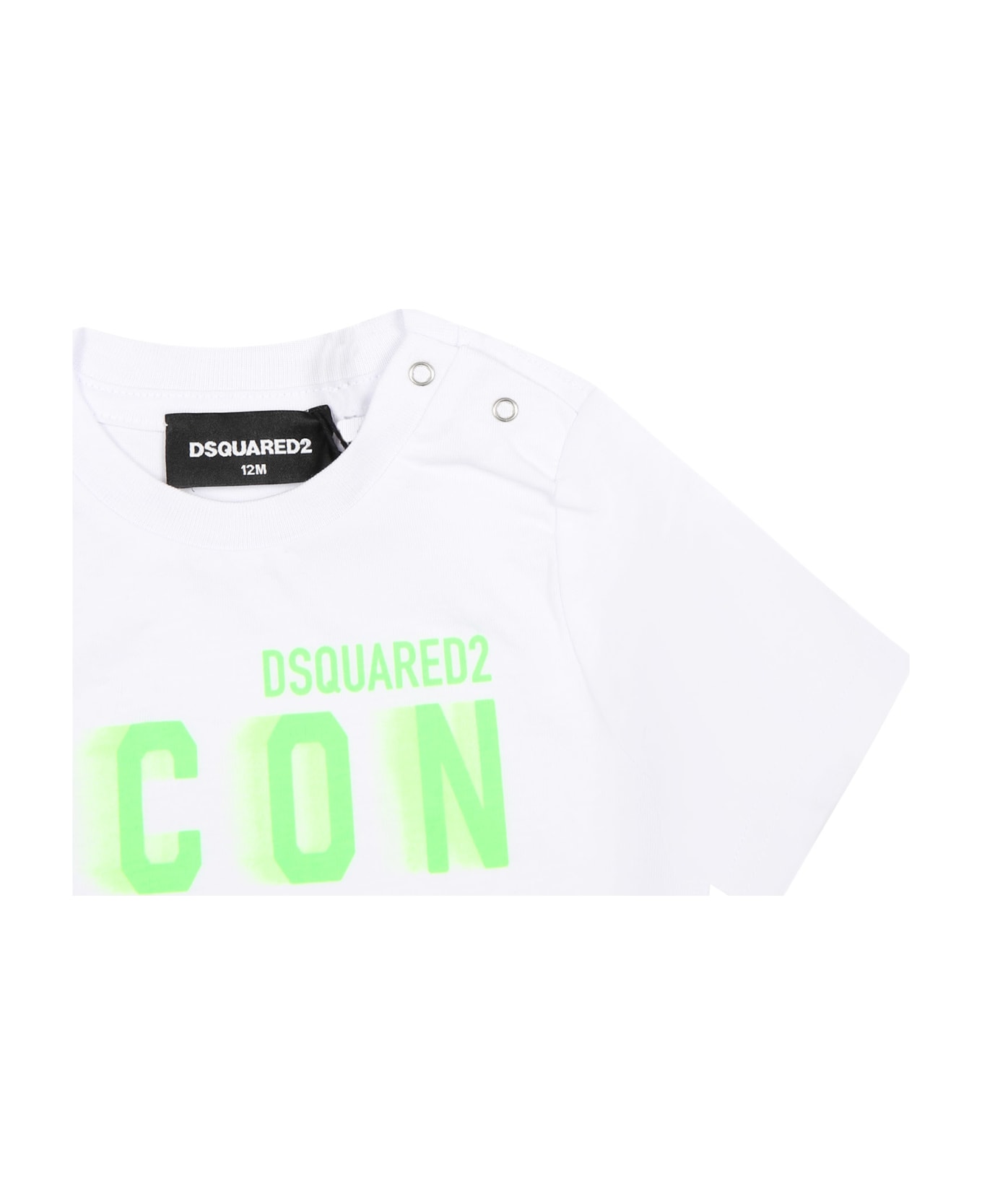Dsquared2 White T-shirt For Baby Boy With Logo - White Tシャツ＆ポロシャツ