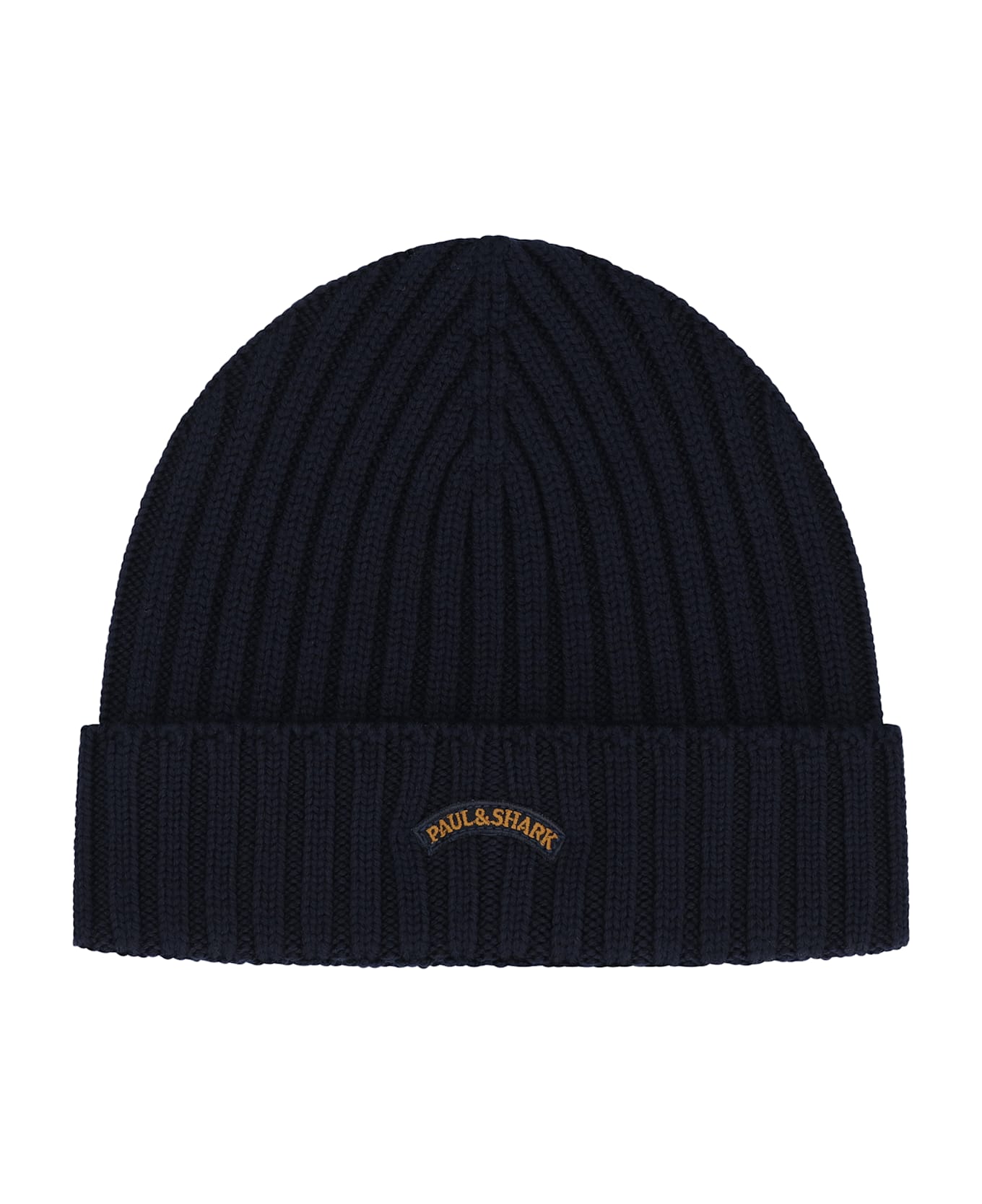 Paul&Shark Ribbed Knit Beanie - blue