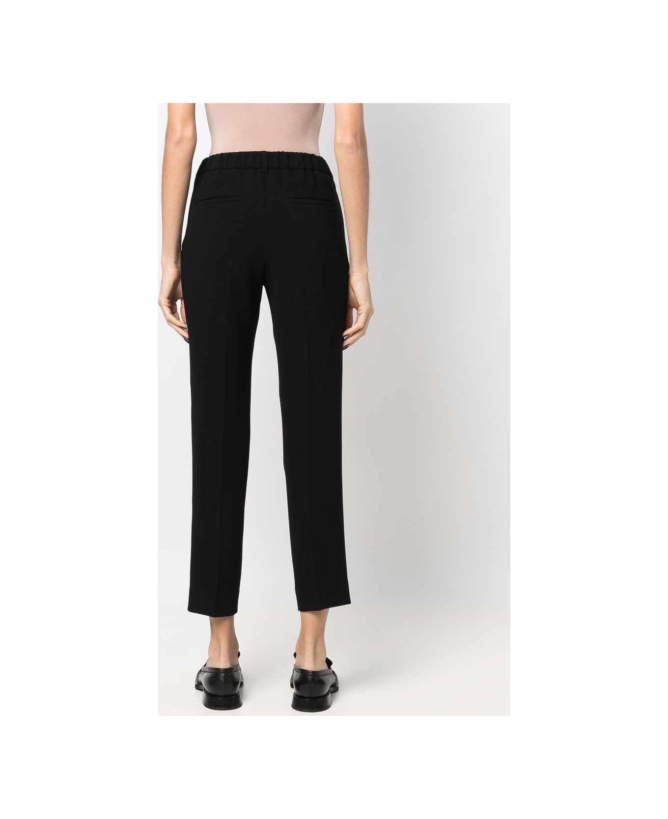 Alberto Biani Cropped Tailored Trousers - Black