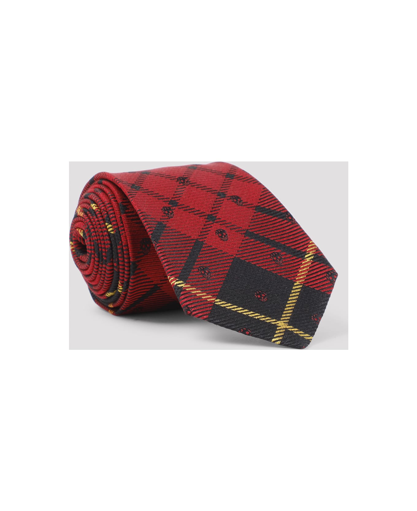 Alexander McQueen Tartan Tie - Red Black