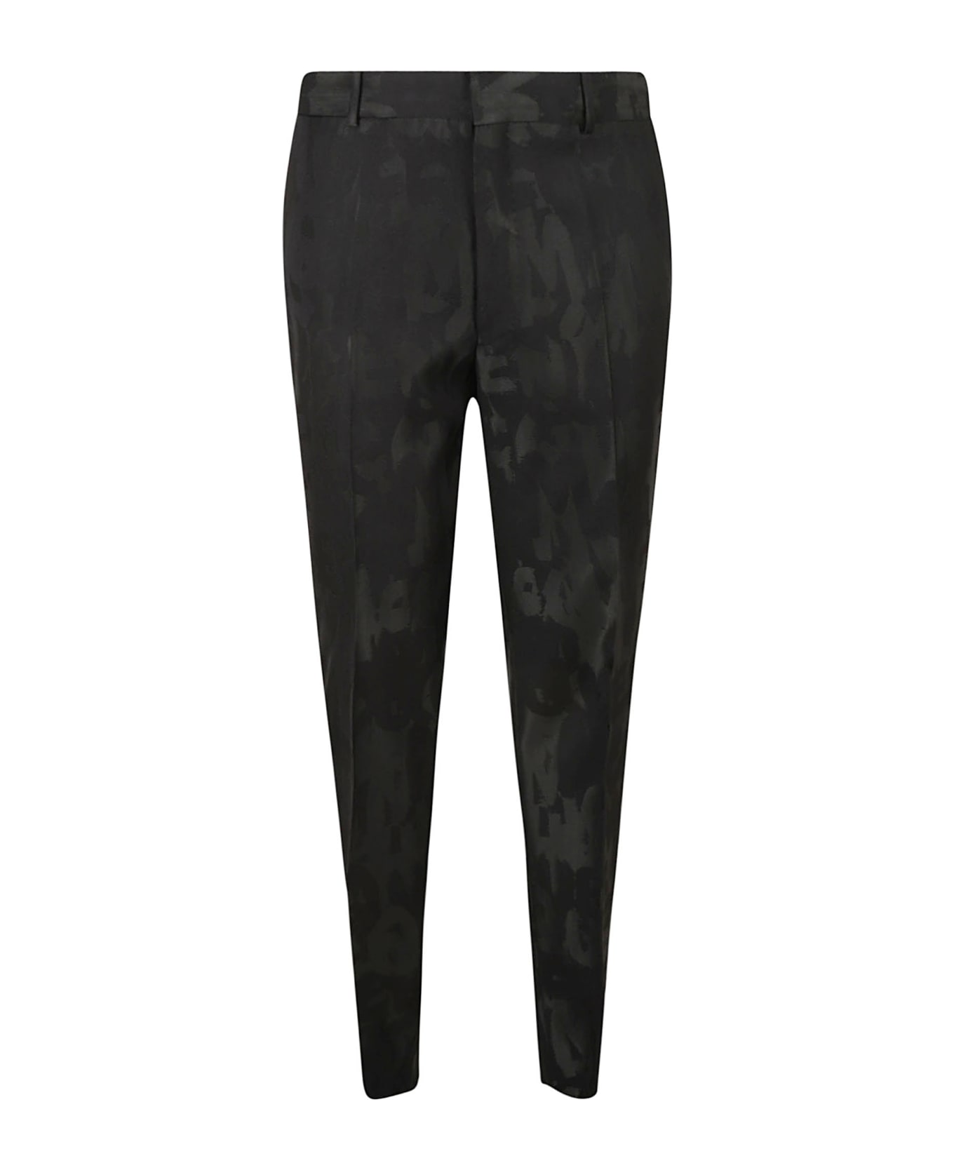 Alexander McQueen Painted Logo Trousers - Black