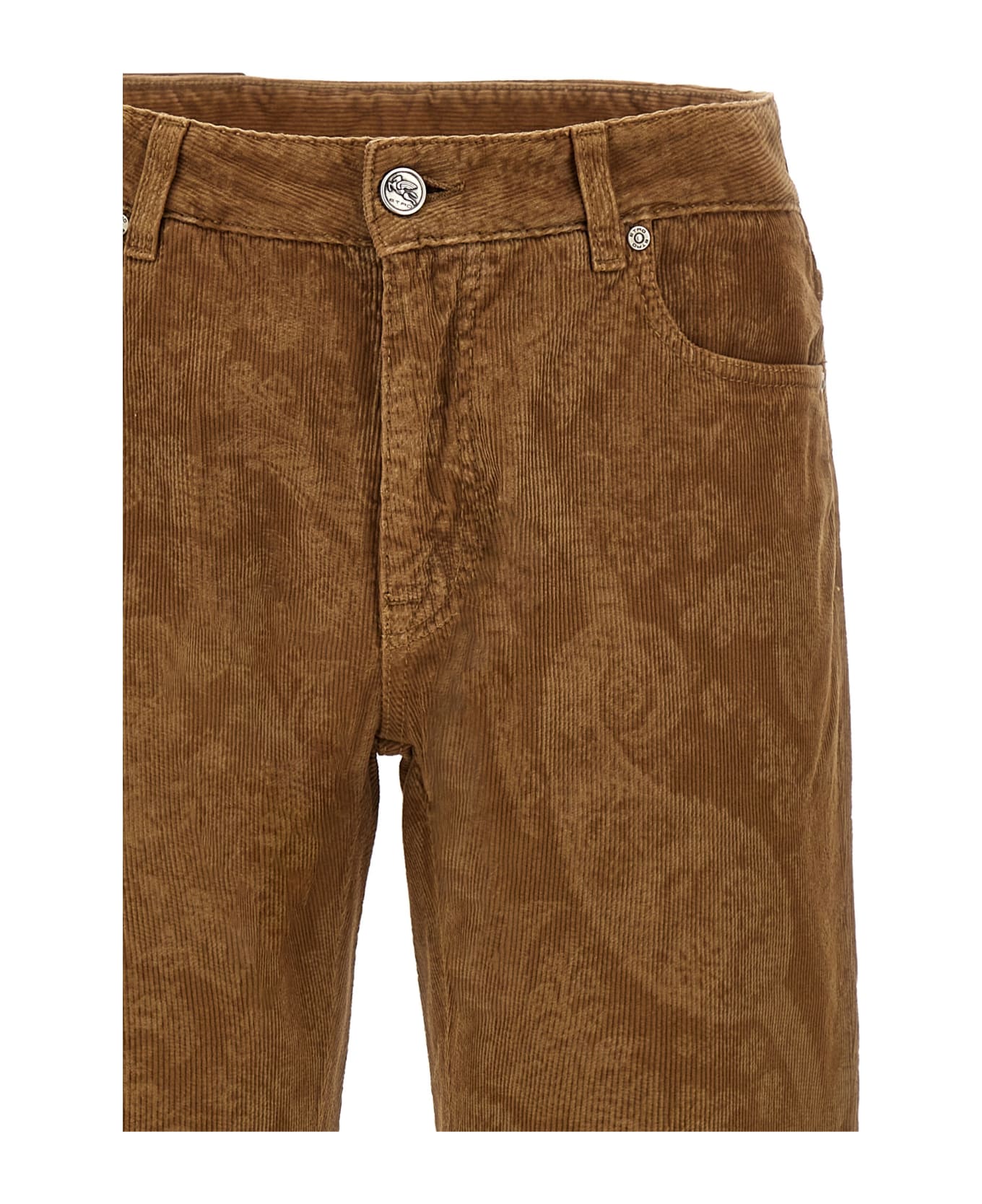 Etro 
paisley
 Velvet Pants - Brown