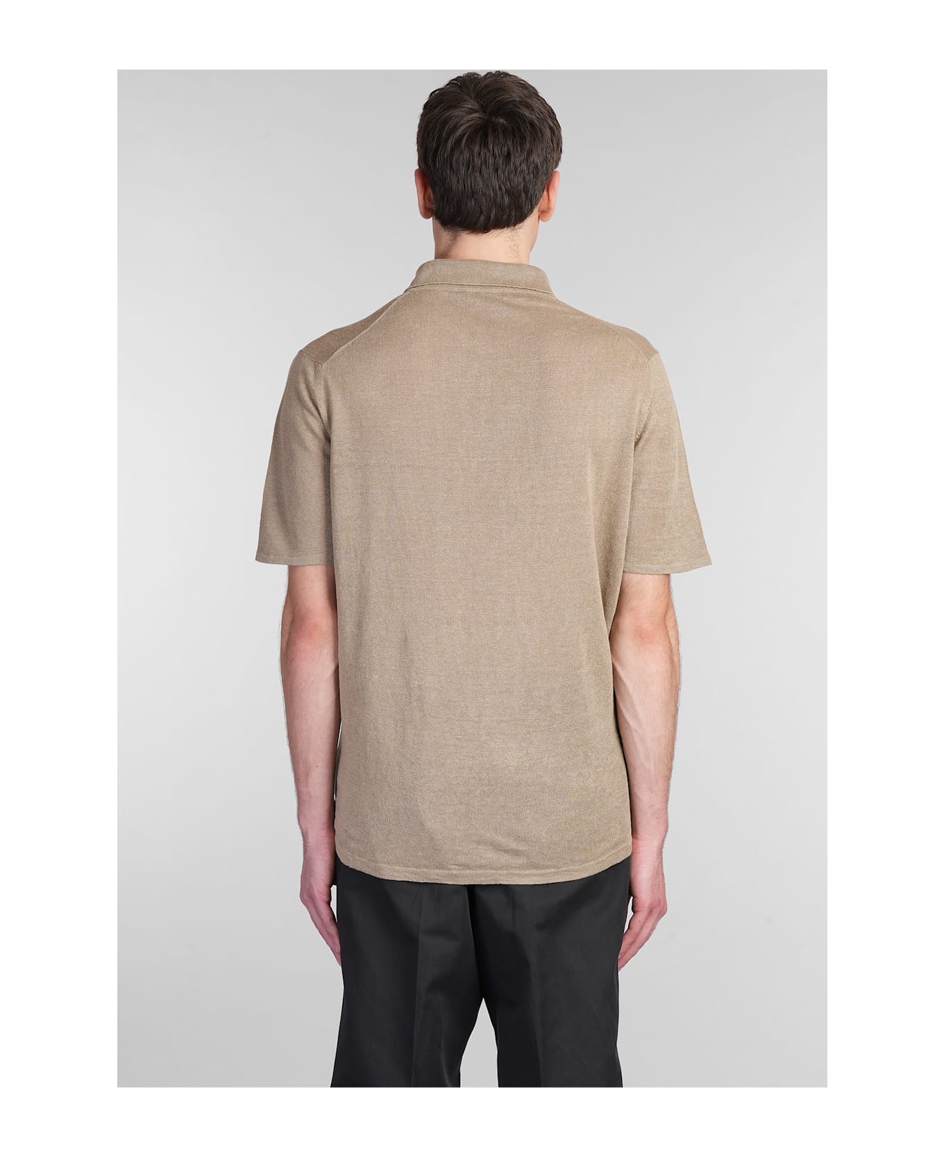 Roberto Collina Polo In Beige Linen - beige
