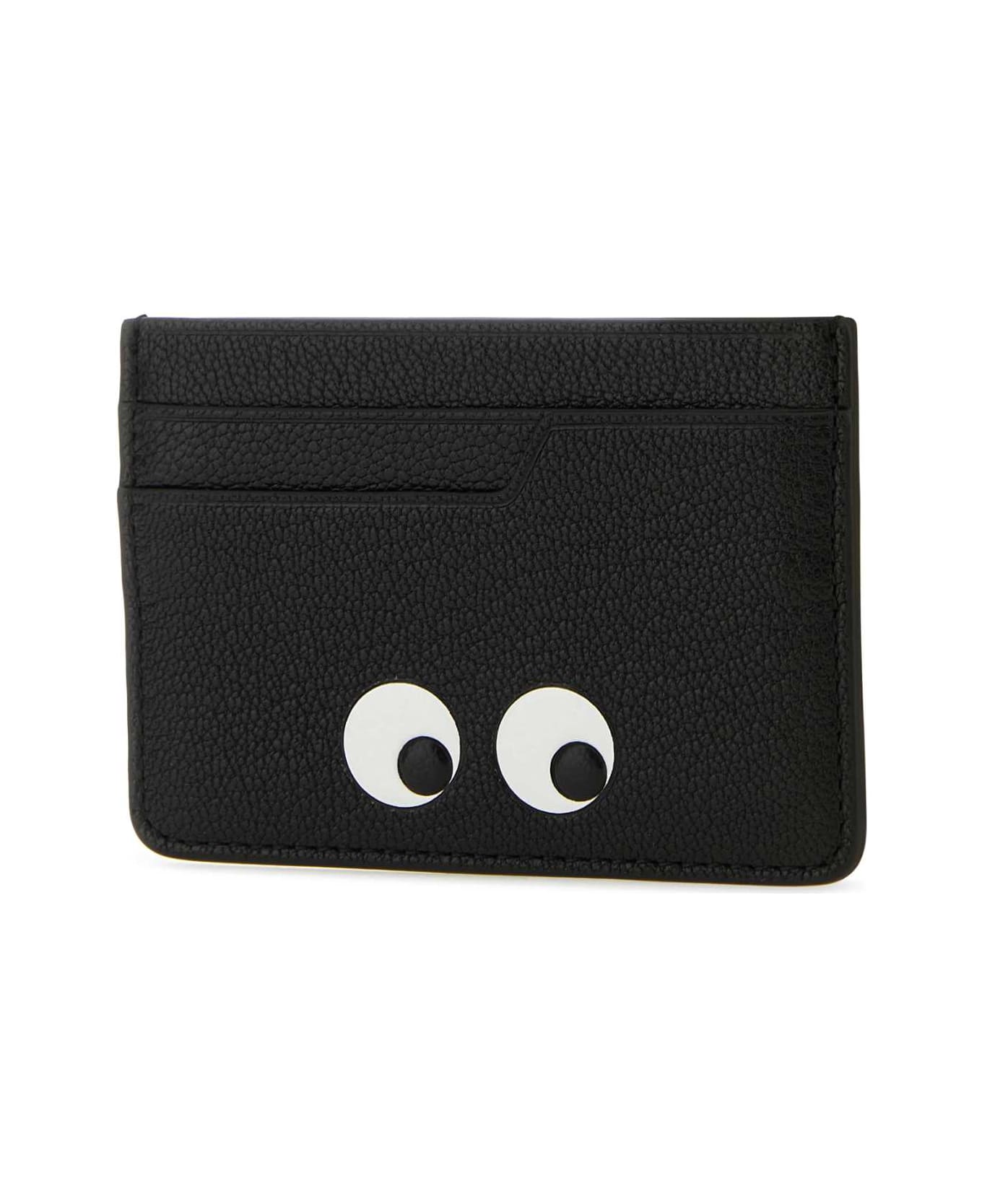 Anya Hindmarch Black Leather Card Holder - BLACK 財布