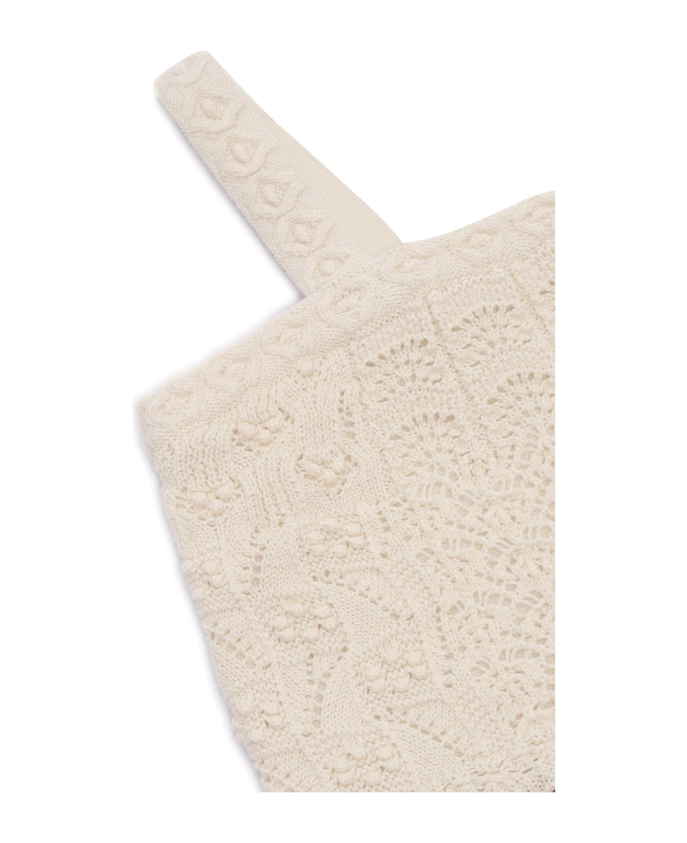 Zimmermann Wylie Kids Knitted Top Dress - WHITE