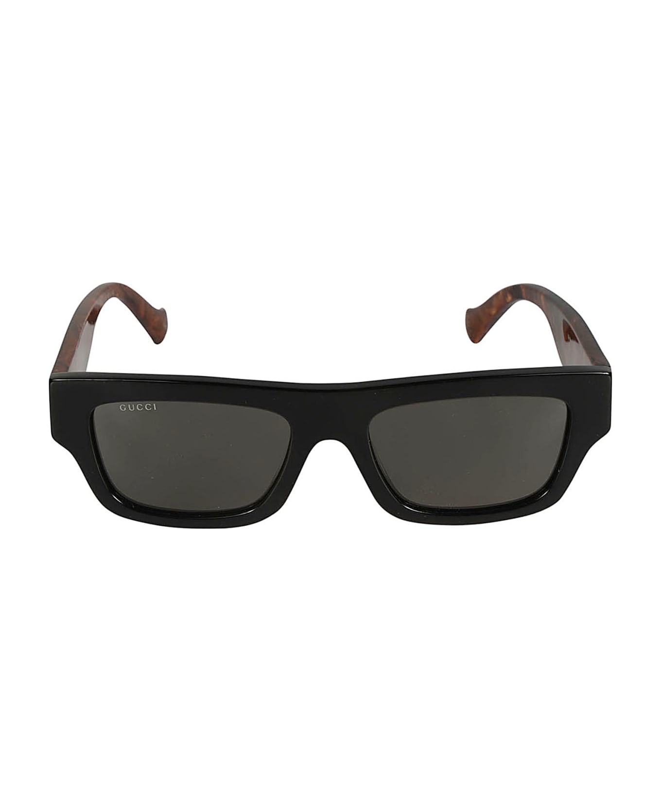 Gucci Eyewear Wayfarer Logo Sunglasses - Black/Grey
