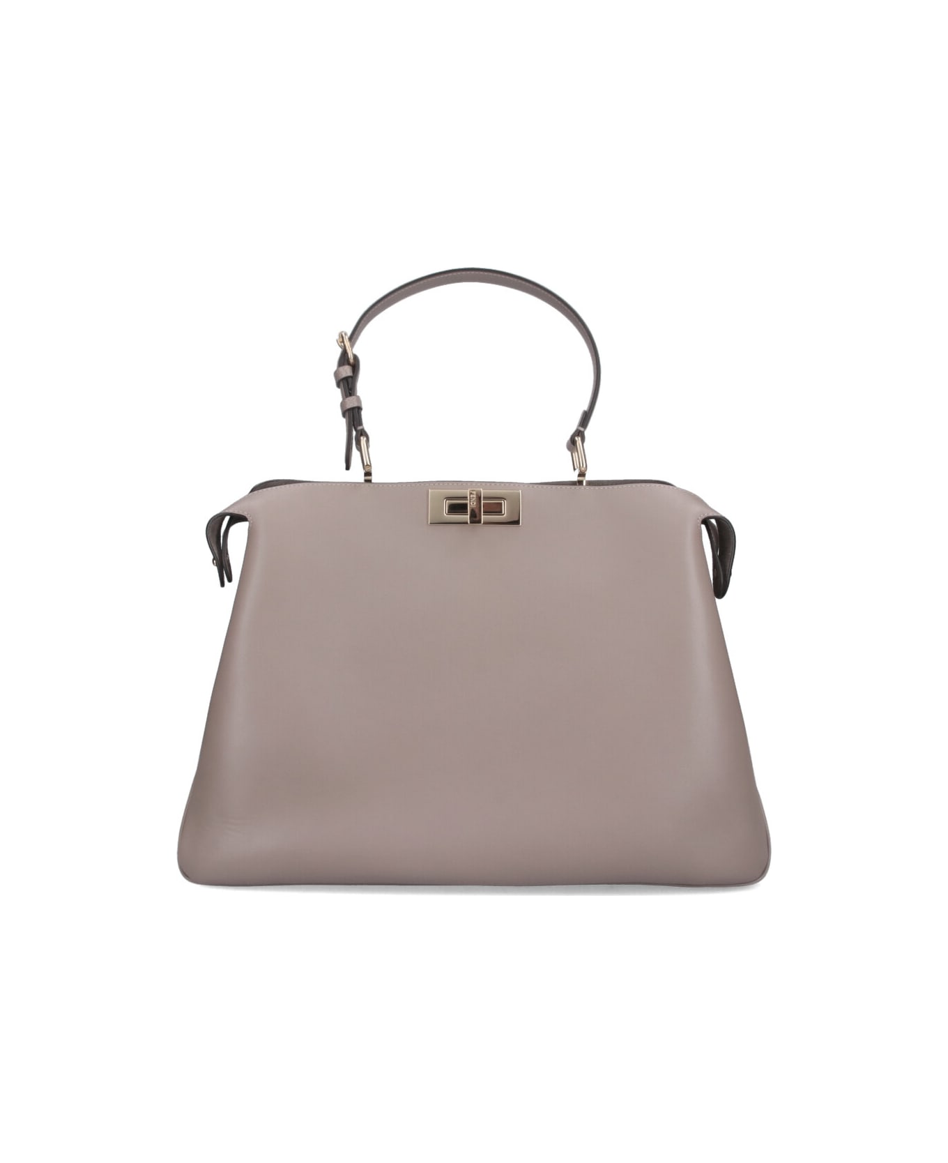 Fendi 
peekaboo Soft
 Large Shoulder Bag - Taupe