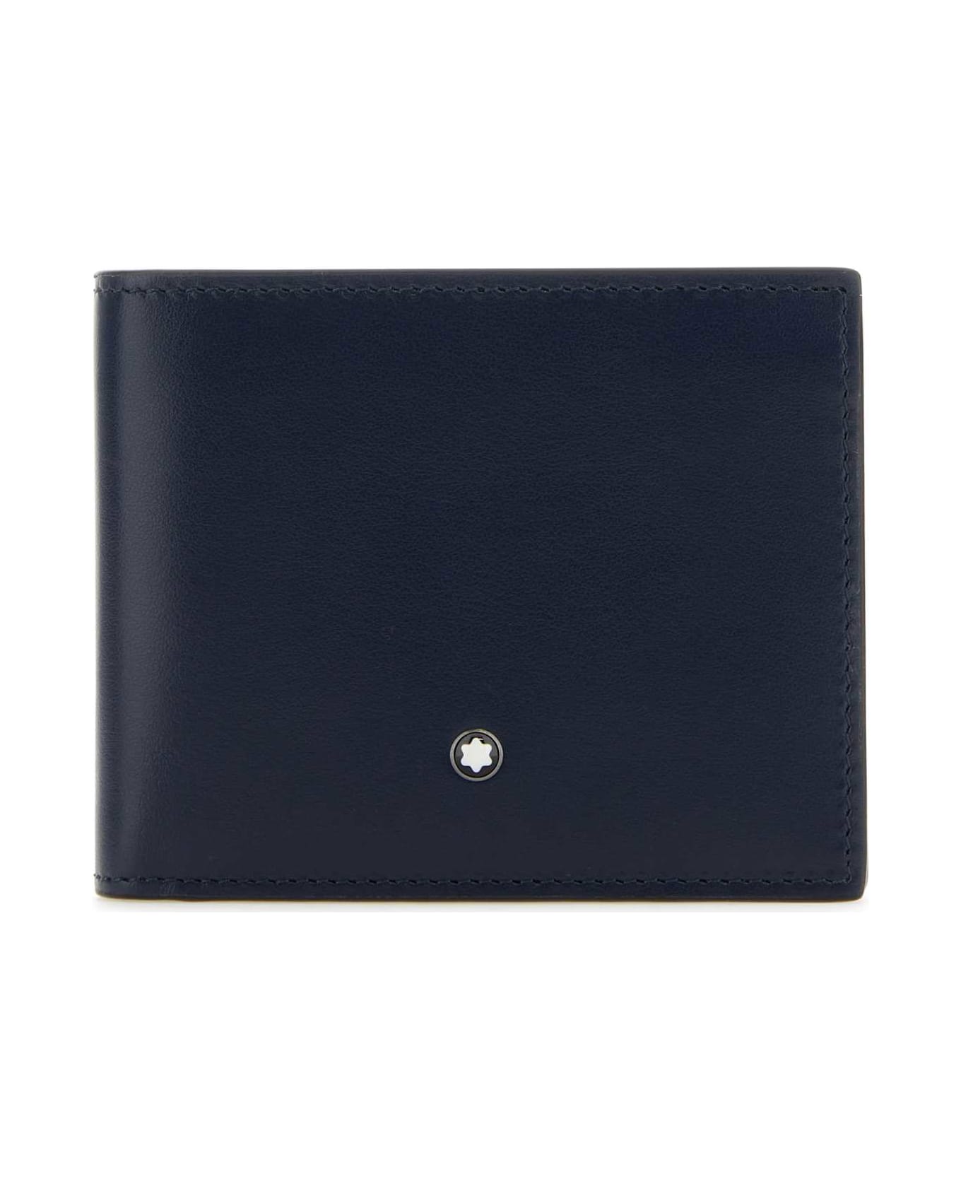 Montblanc Navy Blue Leather Wallet - INKBLUE