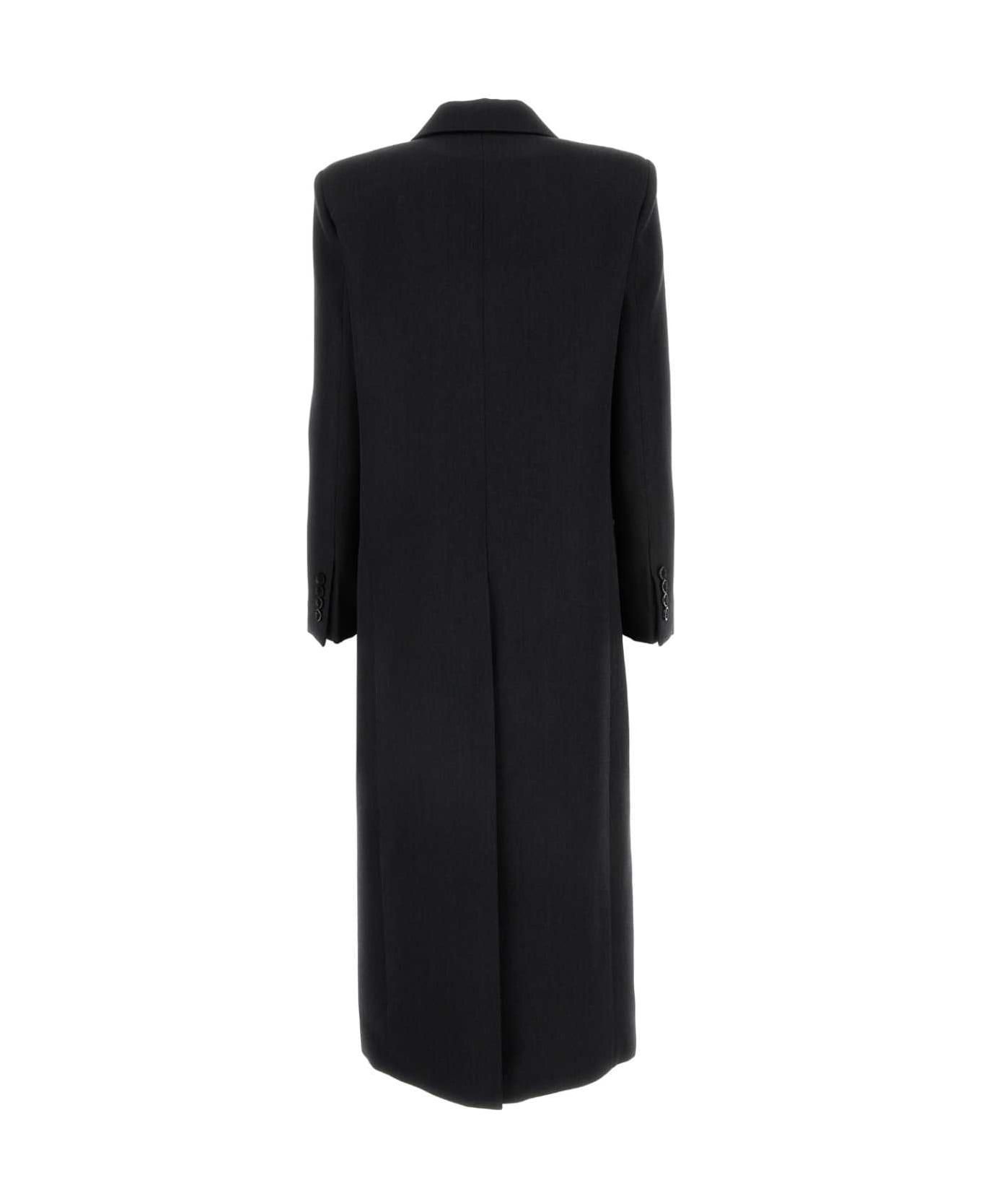 Gucci Charcoal Wool Coat - MEDIUMGREYMELMIX