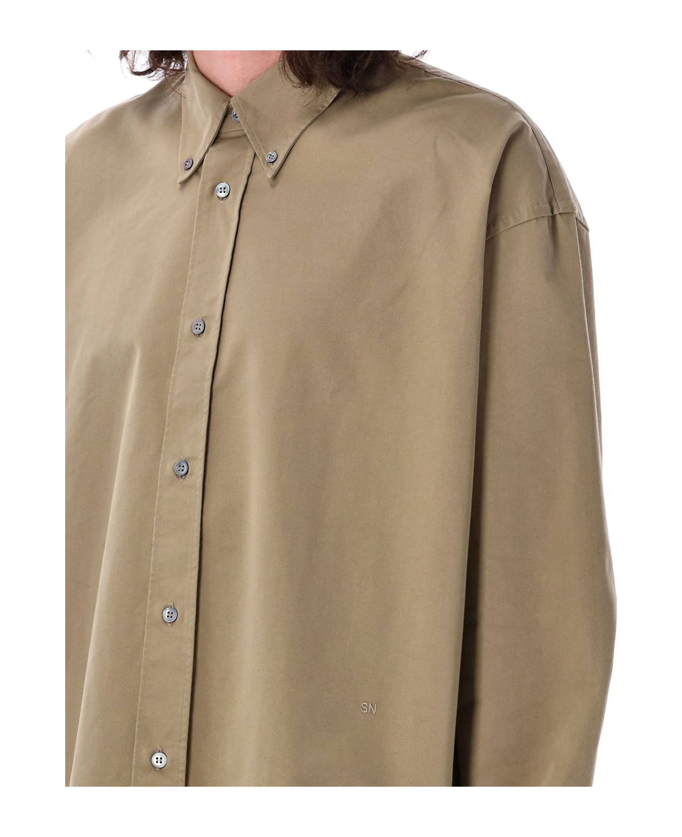 Studio Nicholson Ruskin Technical Twill Shirt - PARCEL BEIGE
