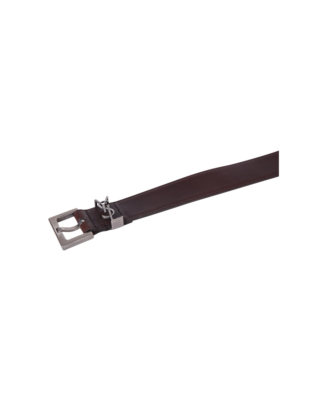 Saint Laurent Logo Brown Belt - Brown ベルト