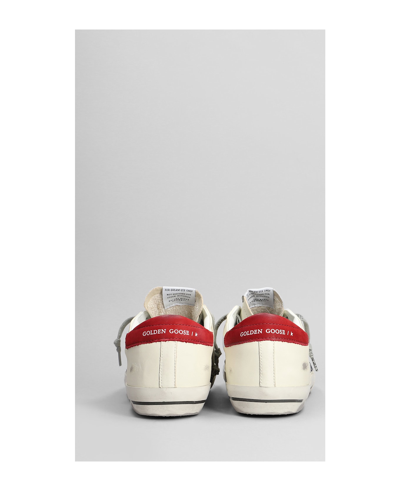 Golden Goose White Leather Snekaer - White/blue/red