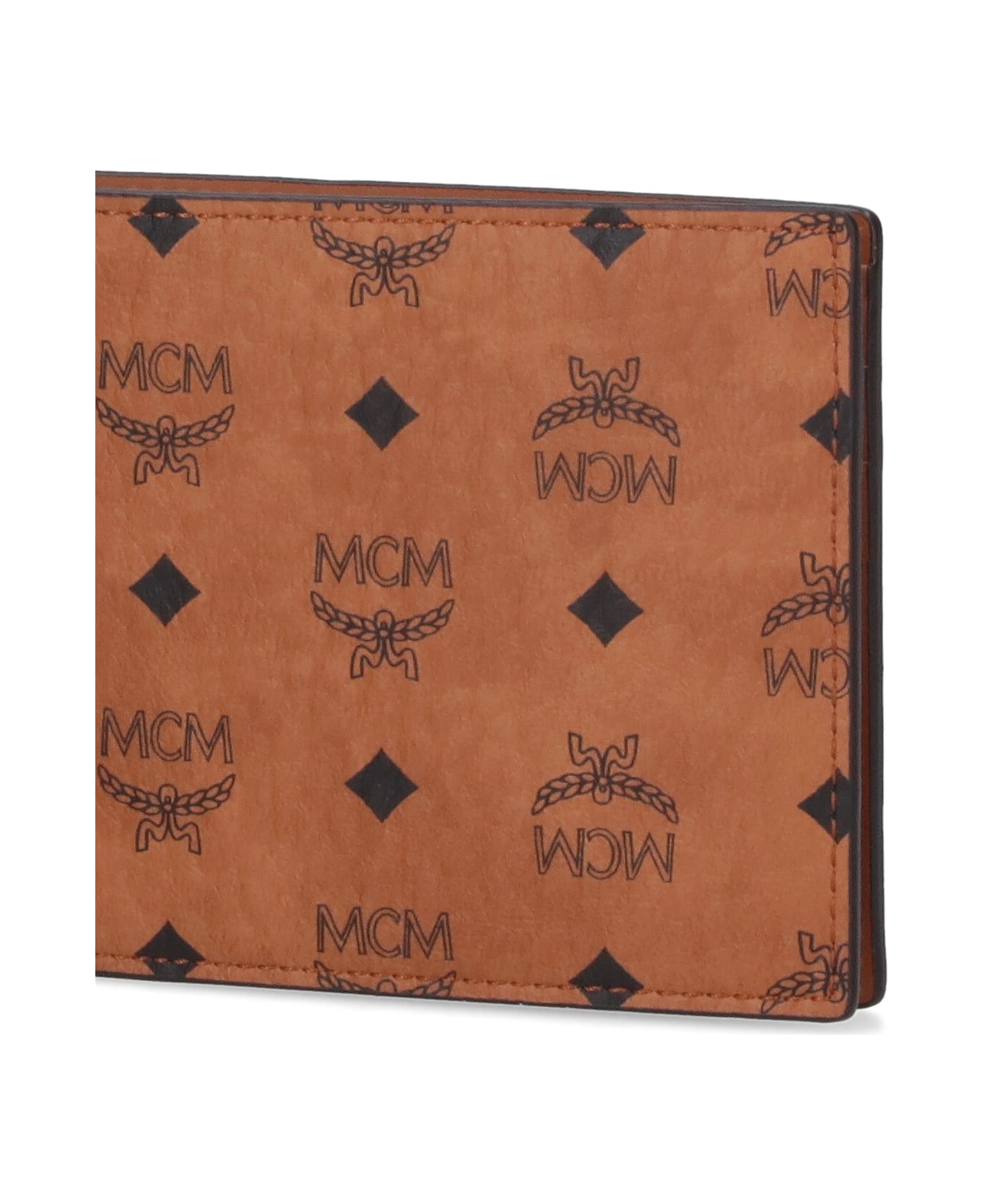MCM Wallet With Removable Card Holder - Brown