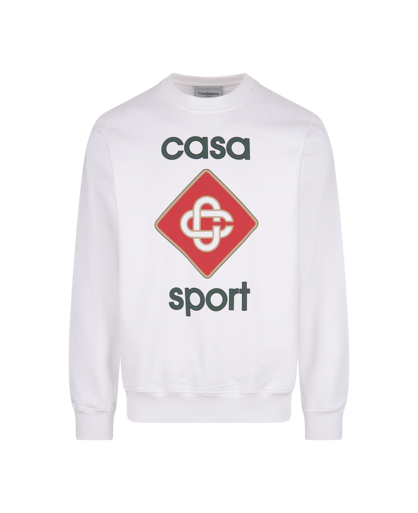 Casablanca White Casa Sport Crew Neck Sweatshirt - White