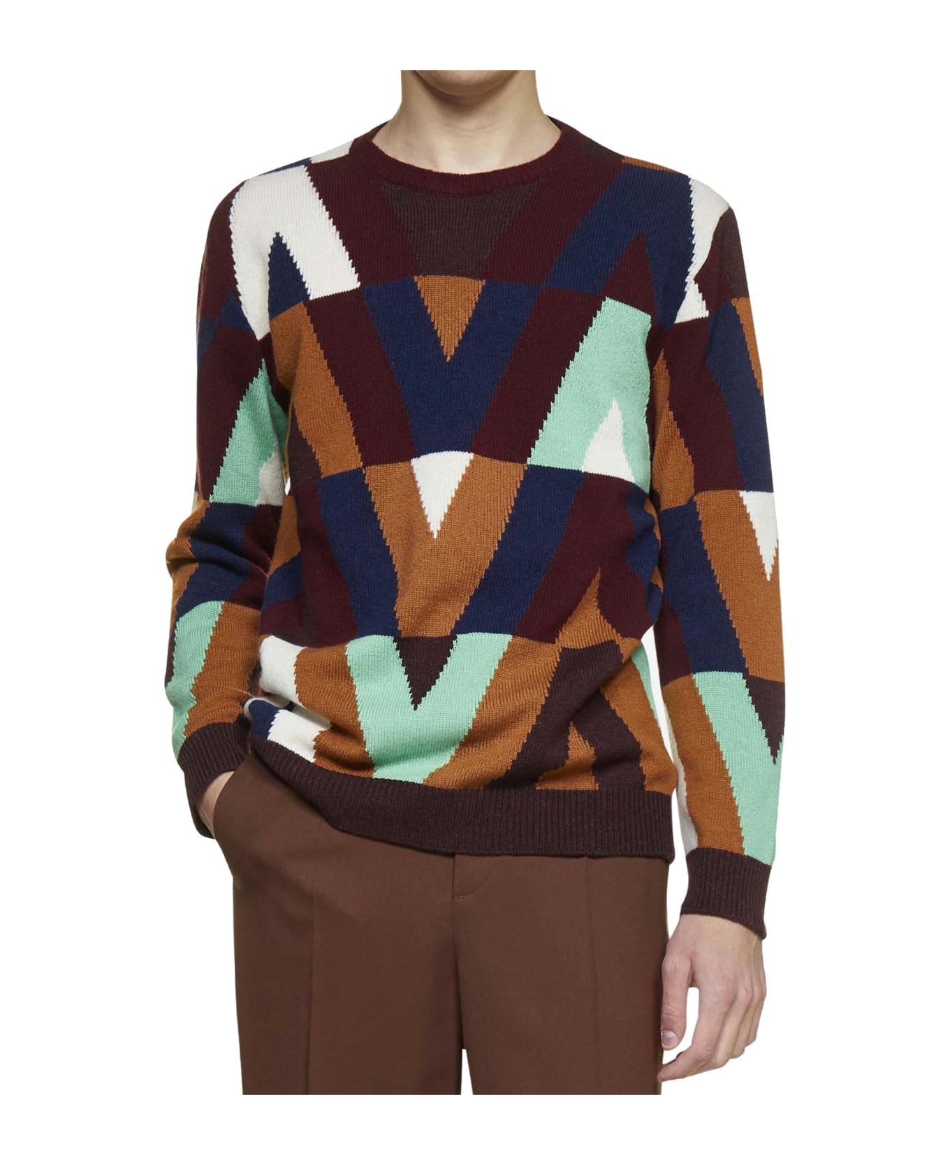 Valentino Wool And Cashmere Sweater - Brown ニットウェア