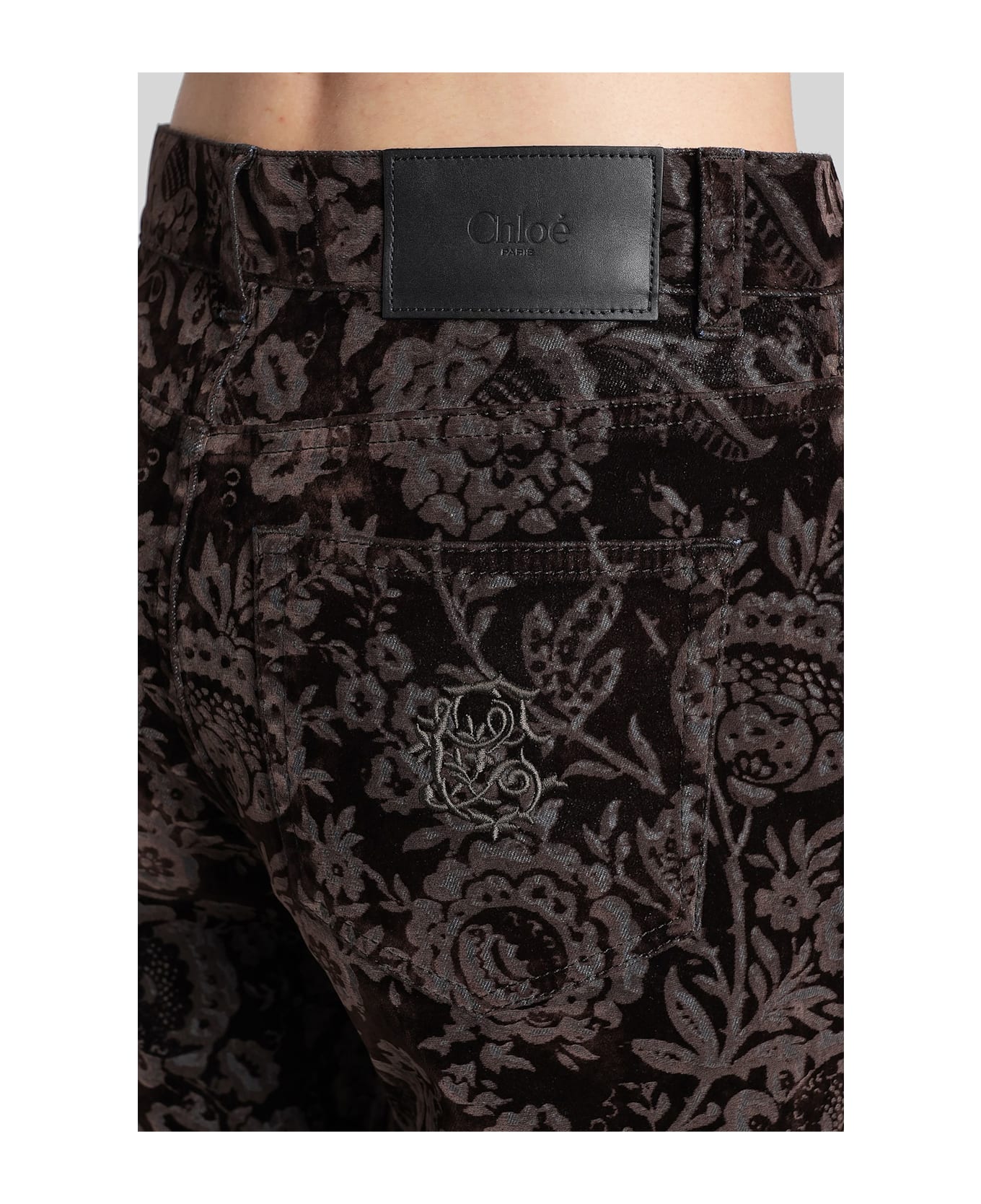 Chloé Pants In Brown Velvet - brown