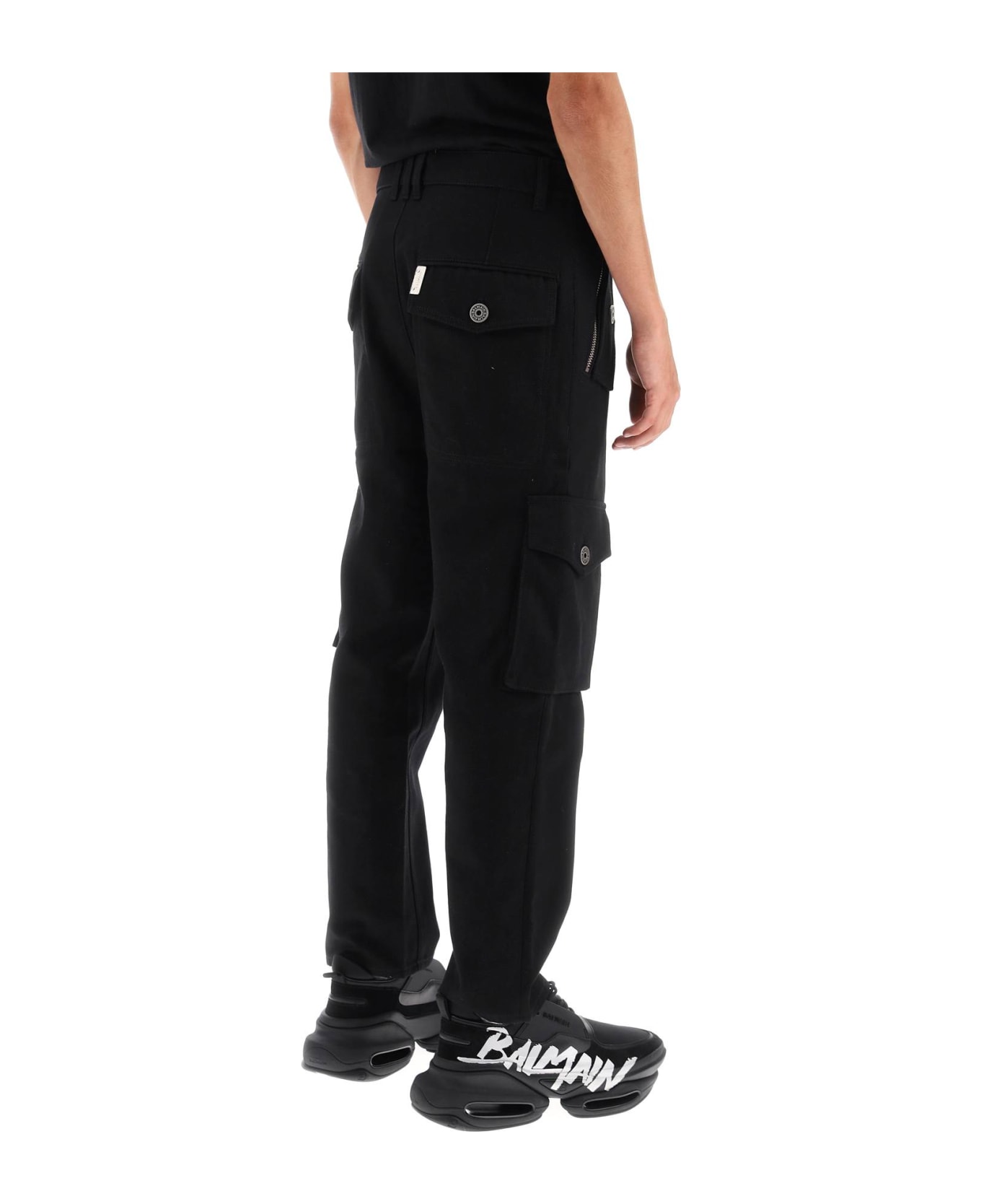 Balmain Cotton Cargo Pants - NOIR (Black) ボトムス