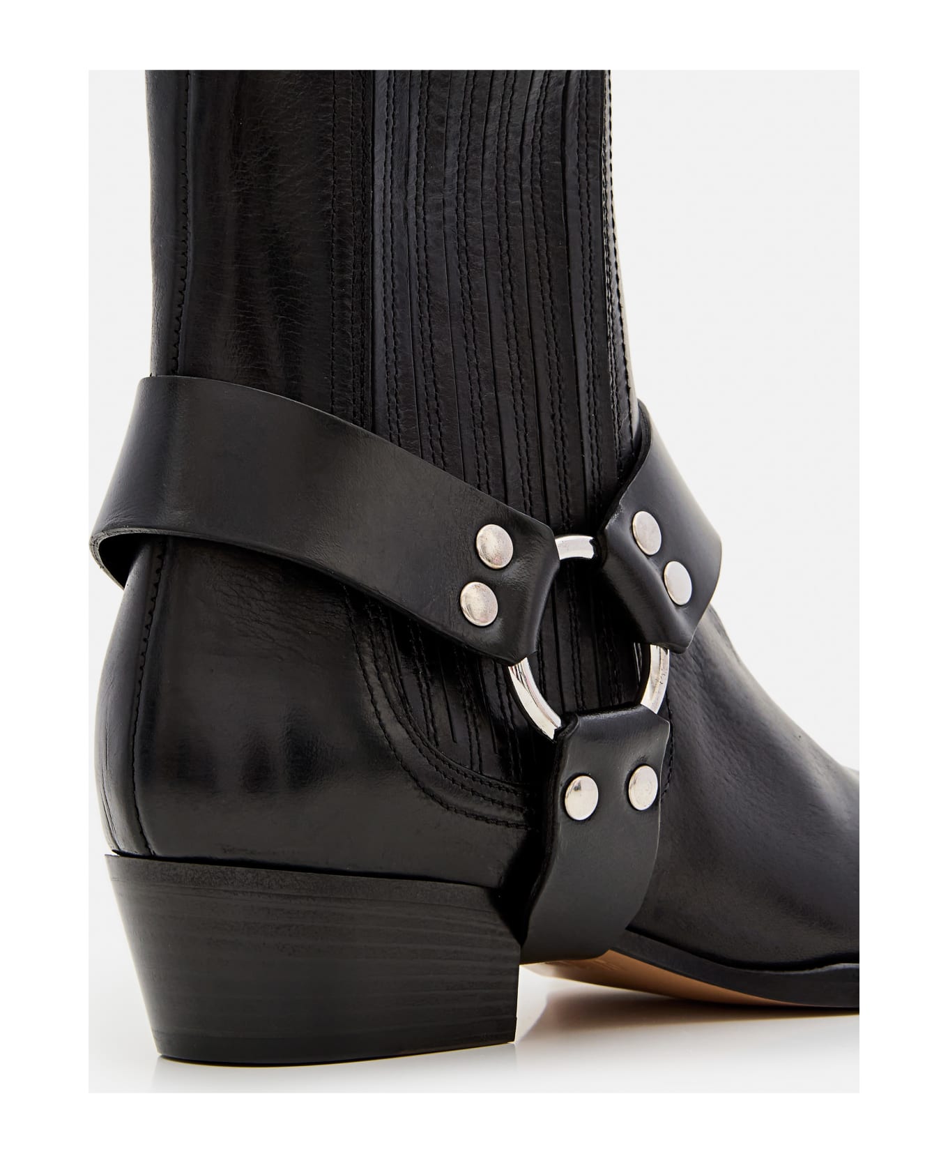 Paris Texas Helena Shiny Vintage Leather Ankle Boots - Black ブーツ