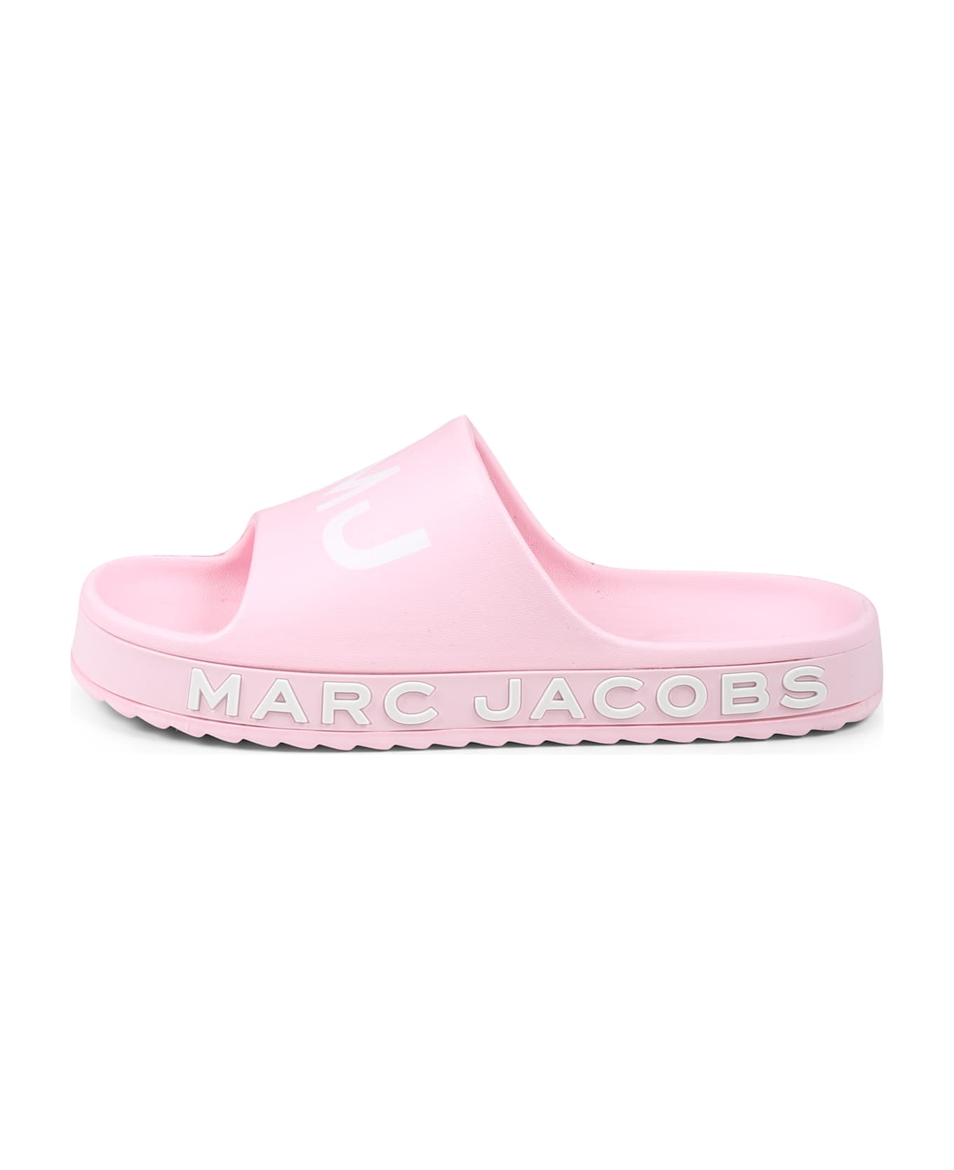 Little Marc Jacobs Pink Slippers For Girl With Logo - Pink