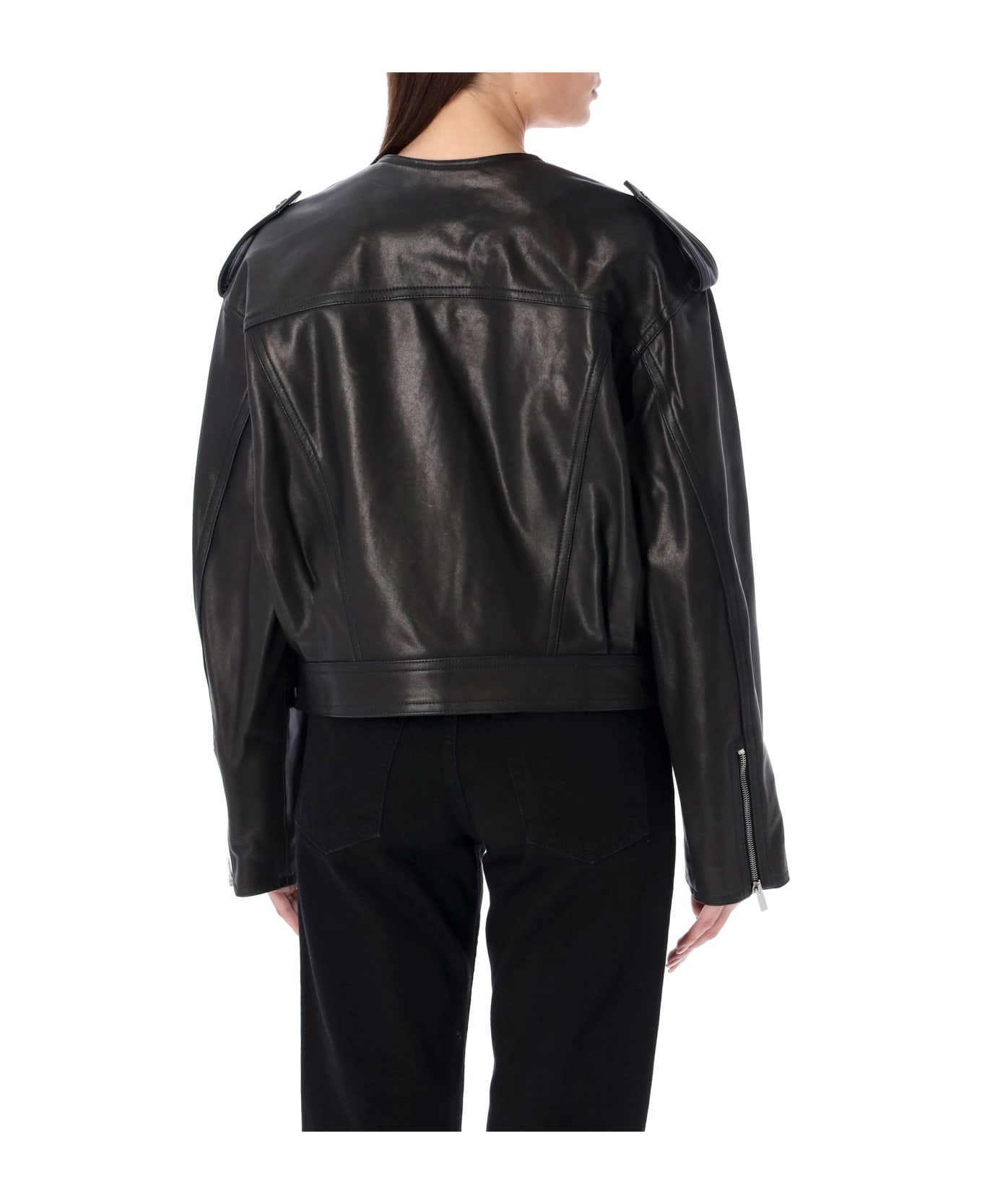 Isabel Marant Audric Leather Jacket - BLACK