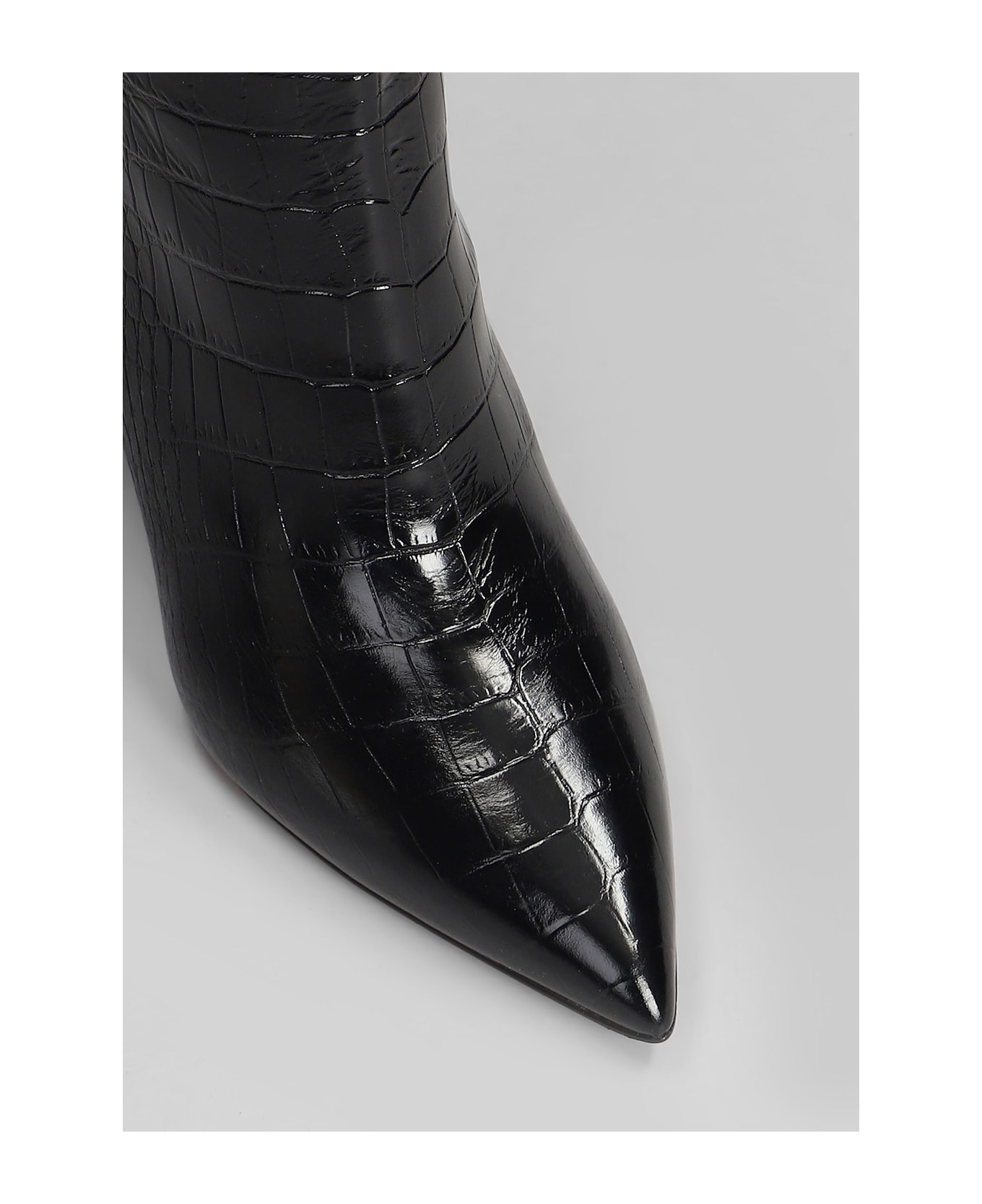 Paris Texas Anja Boot 70 High Heels Boots In Black Leather - black