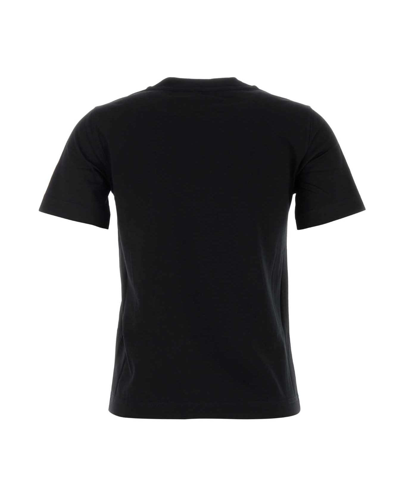 Burberry Black Cotton T-shirt - BLACK
