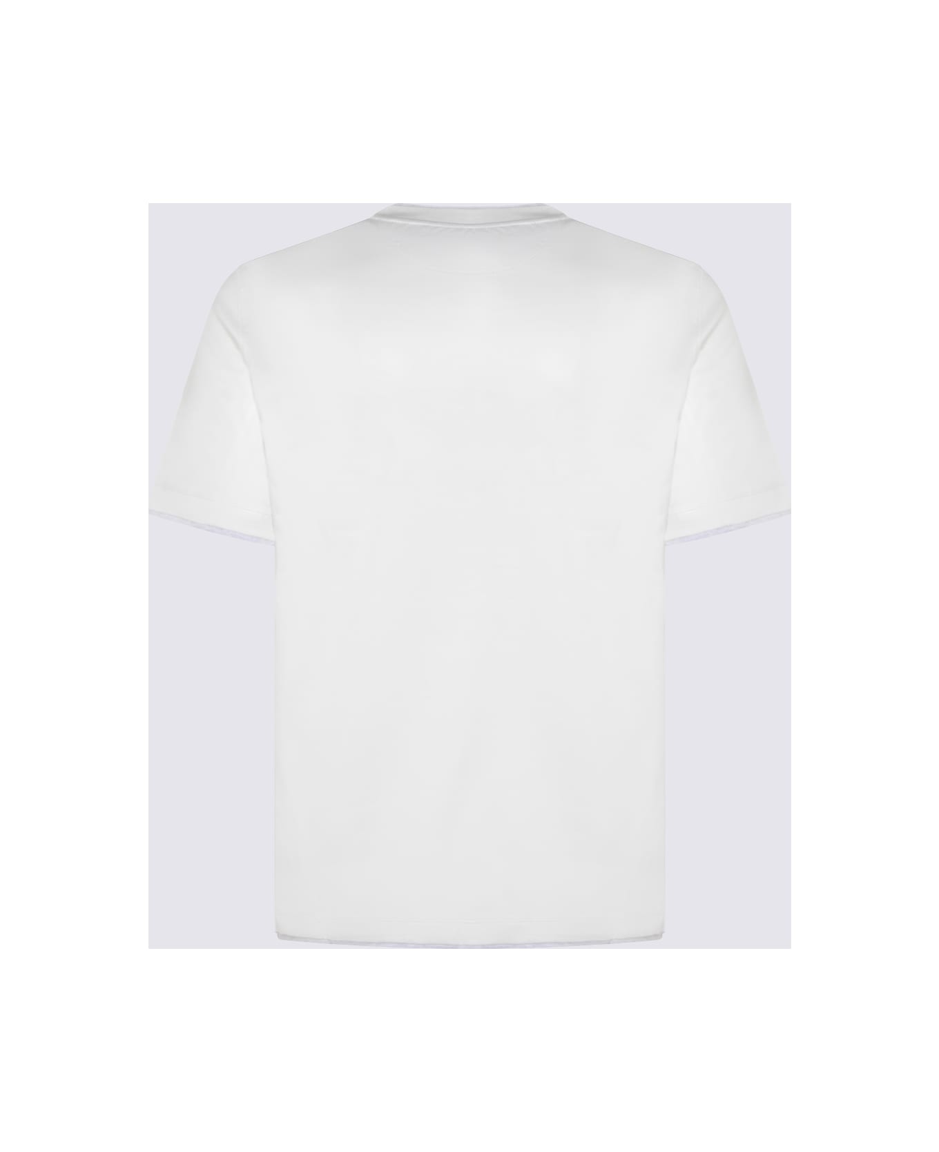 Brunello Cucinelli White Cotton T-shirt - Beige