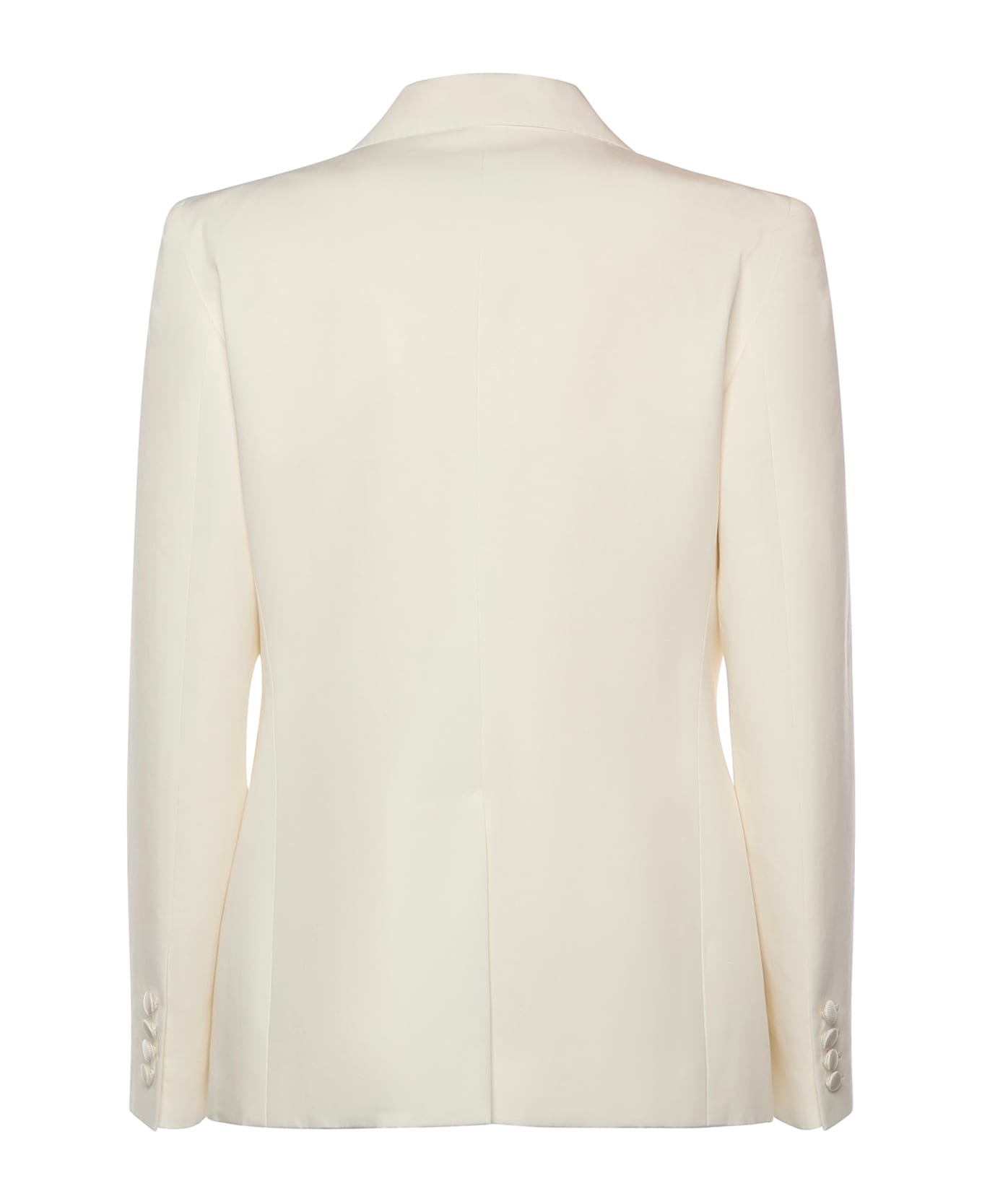 Valentino Garavani Single-breasted Cotton And Linen Blazer - White