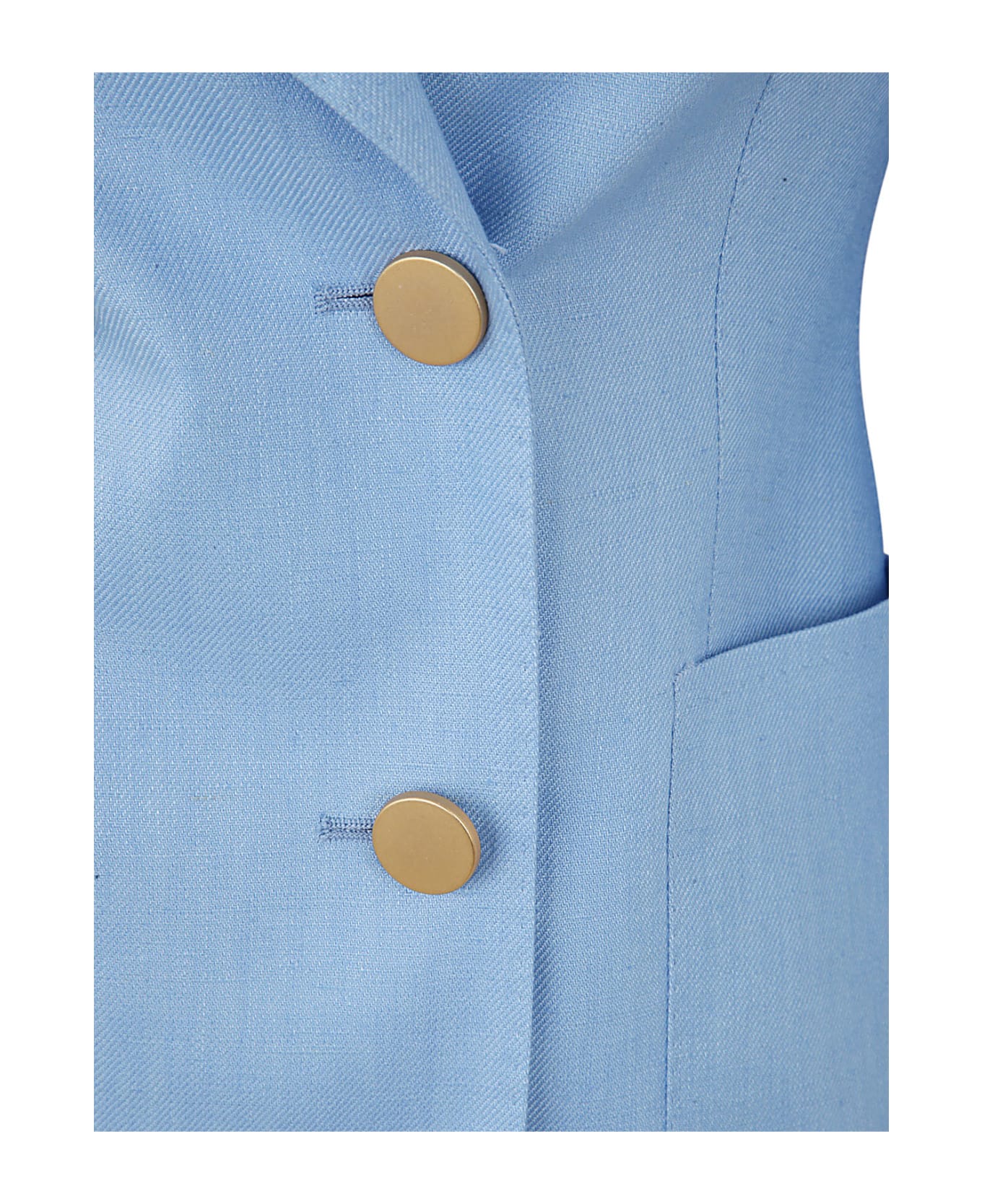 Tagliatore Four Buttons Double Breasted Blazer - Light Blue