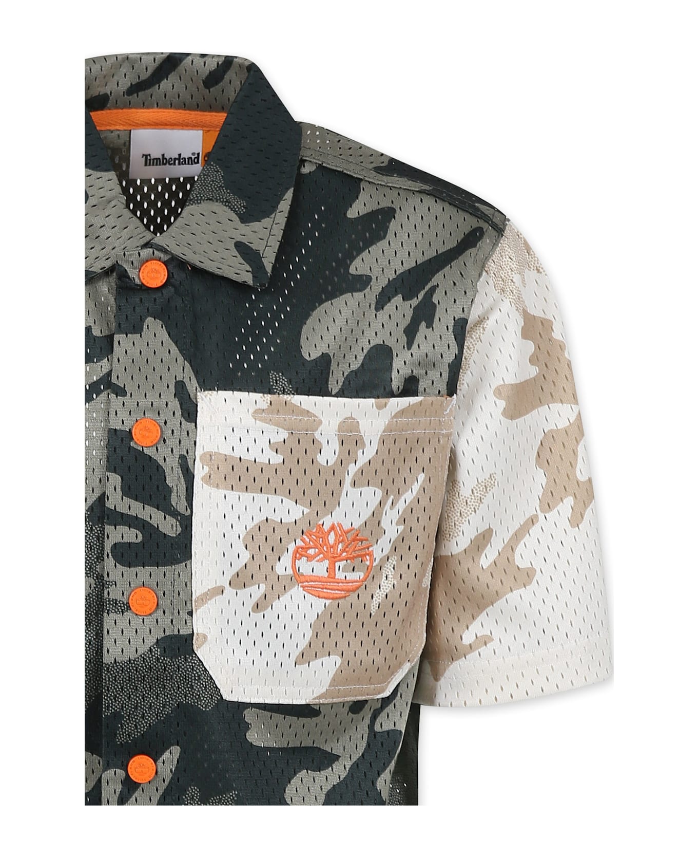 Timberland Green Shirt For Boy With Tree - Green