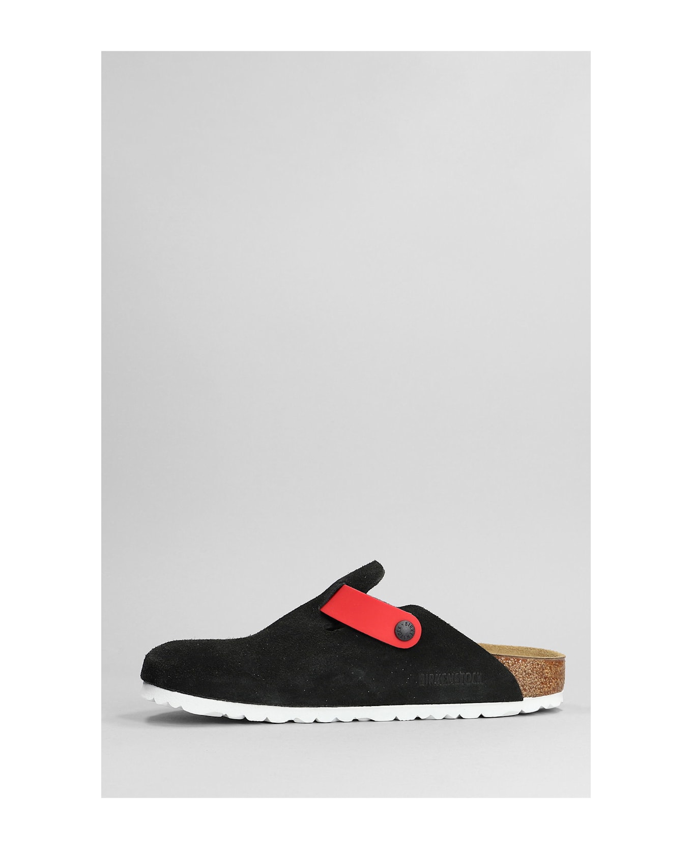 Birkenstock Boston Slipper-mule In Black Suede - black
