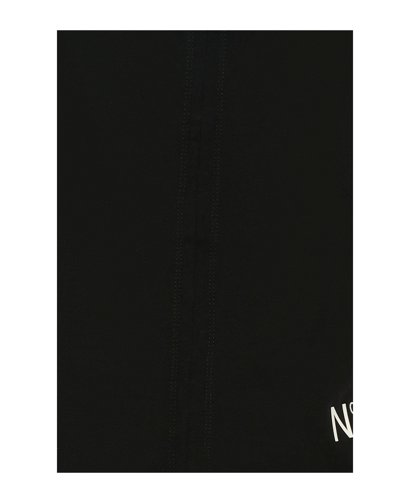 N.21 Black T-shirt For Girl With Logo - Black